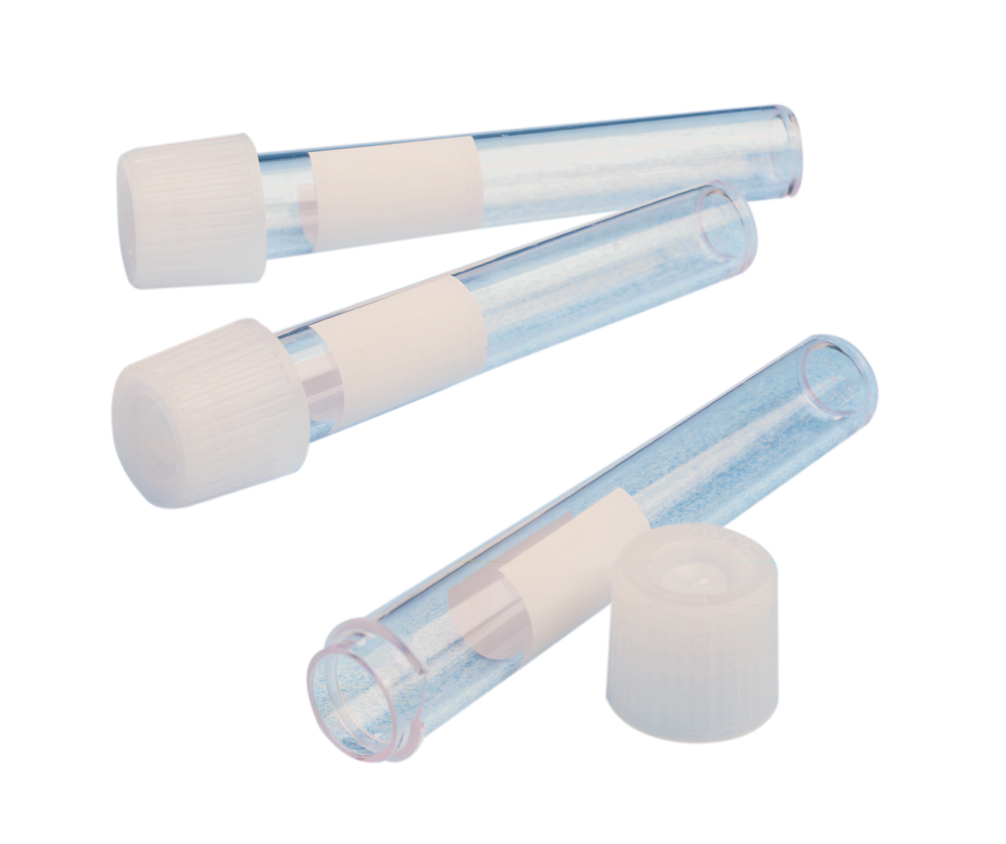 Rör plast m skruvlock 10ml m skrivfält [mjölkprovrör] 80st