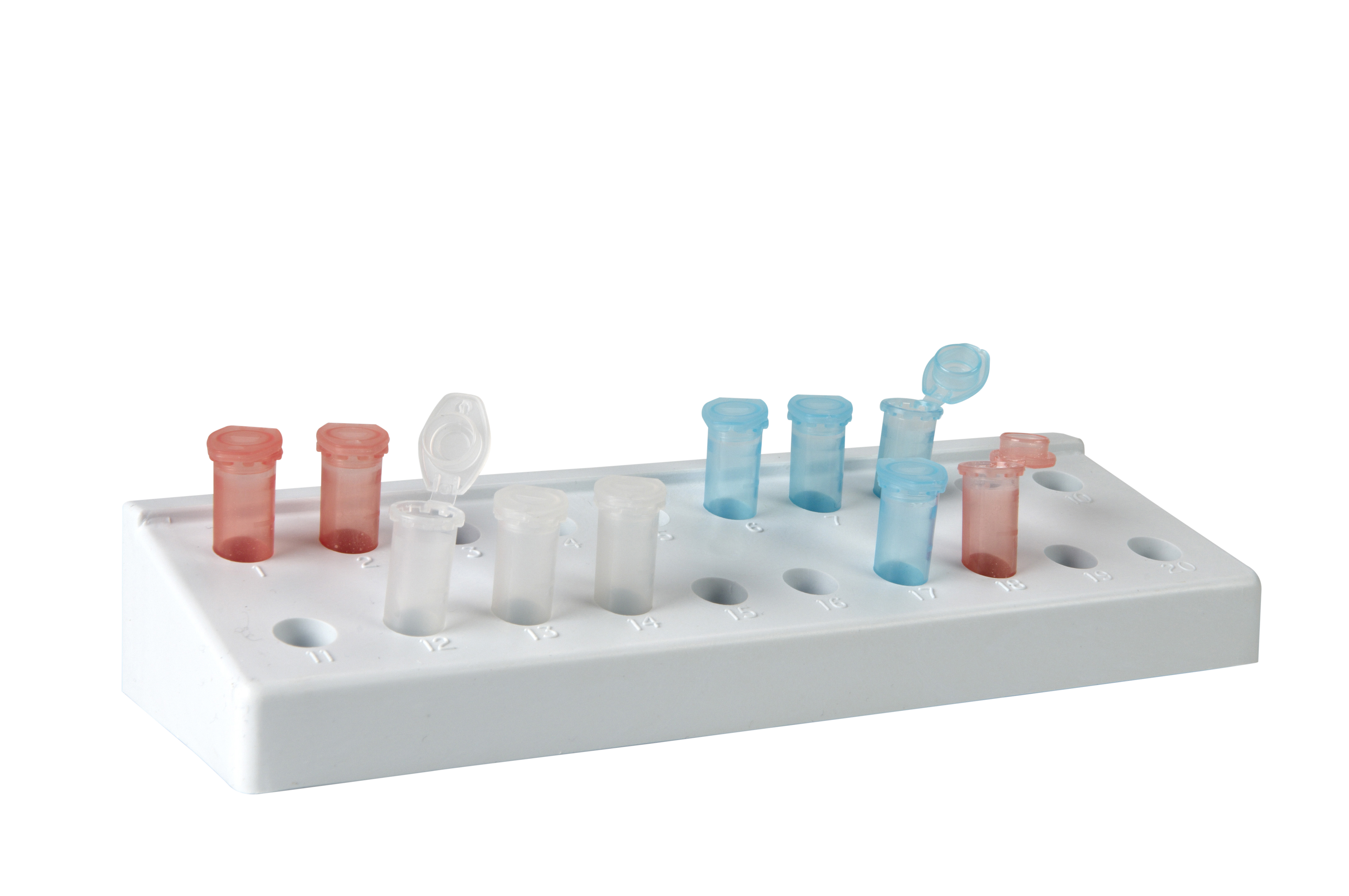 Rack for 20 pieces of micro centrifuge tubes