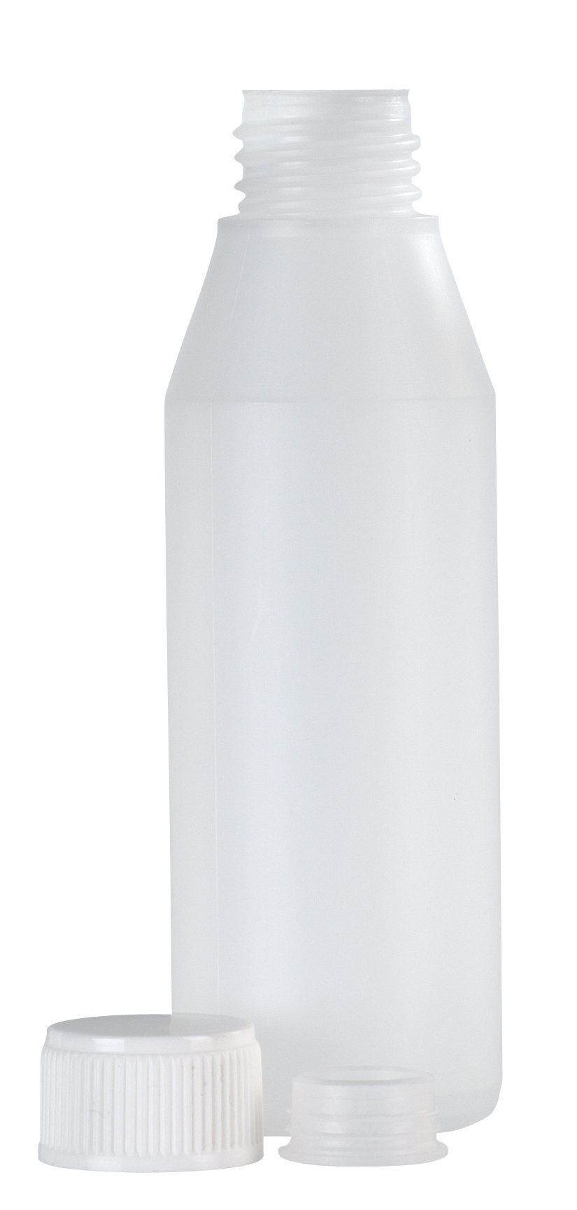 Plastic bottle with cap and insert, 100 ml.