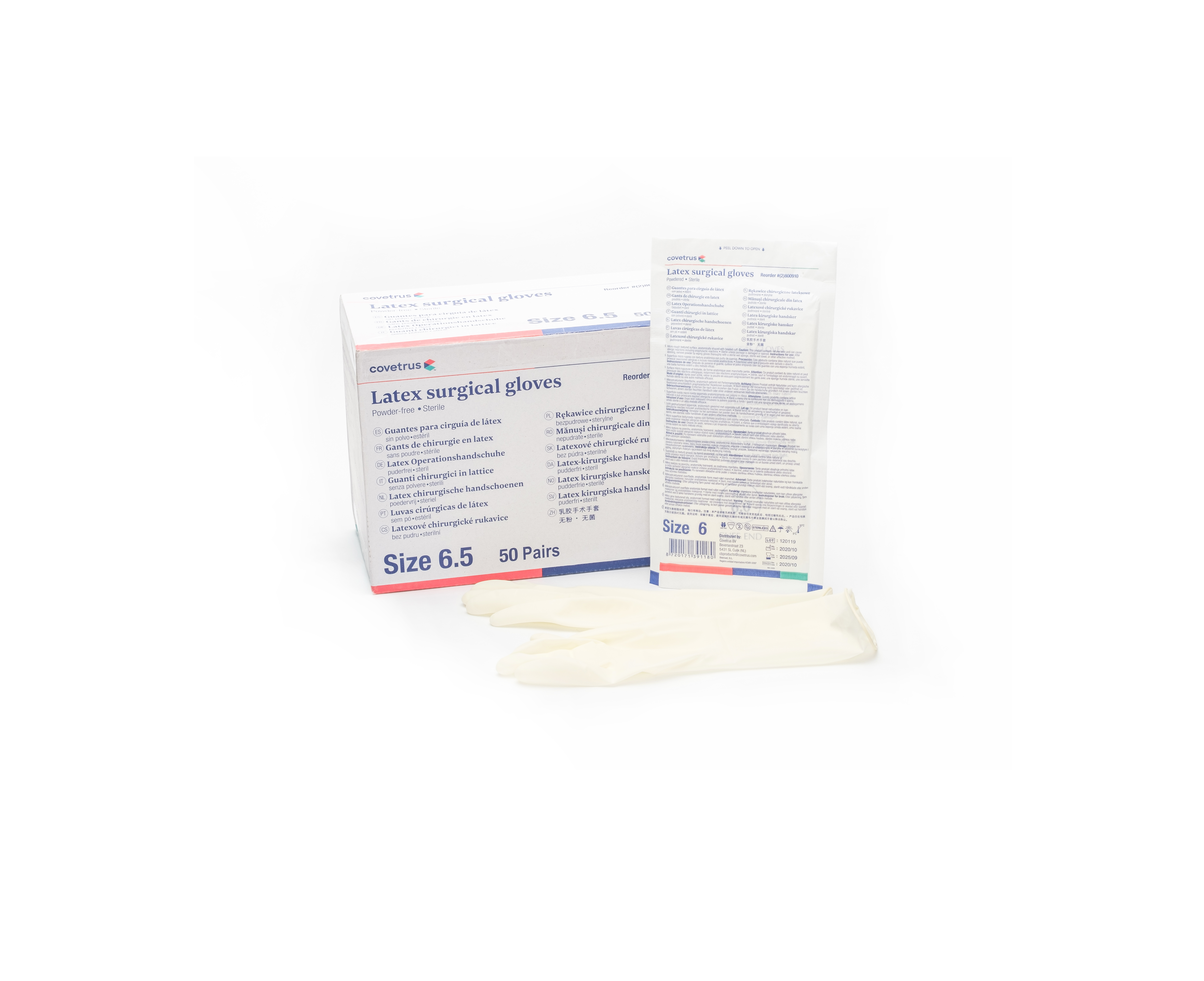 CVET Sterile Kirurgerhandsker, latex, pulverfri, 50 par