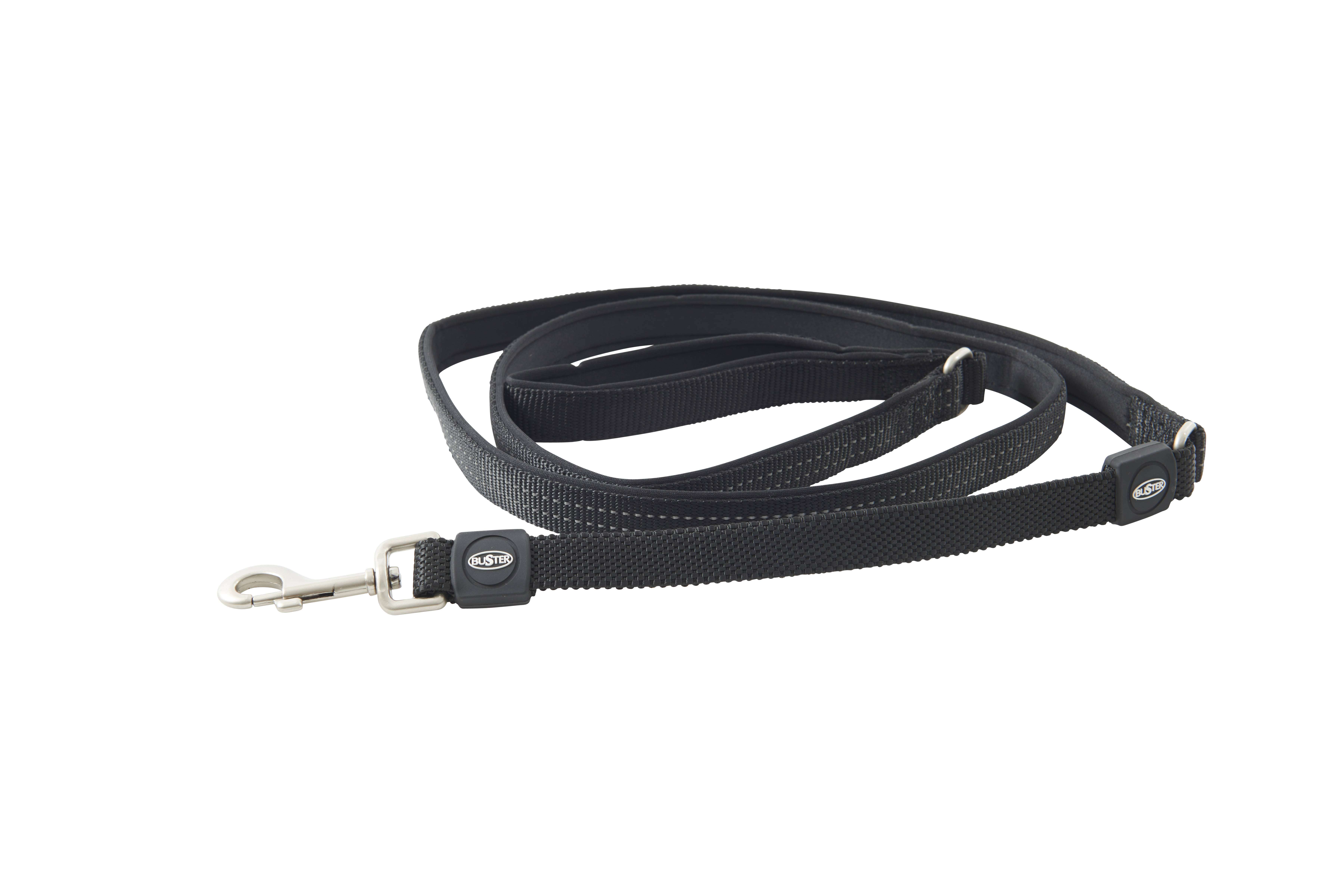 BUSTER Neoprene 180 cm Bungee Lead, Black/Black