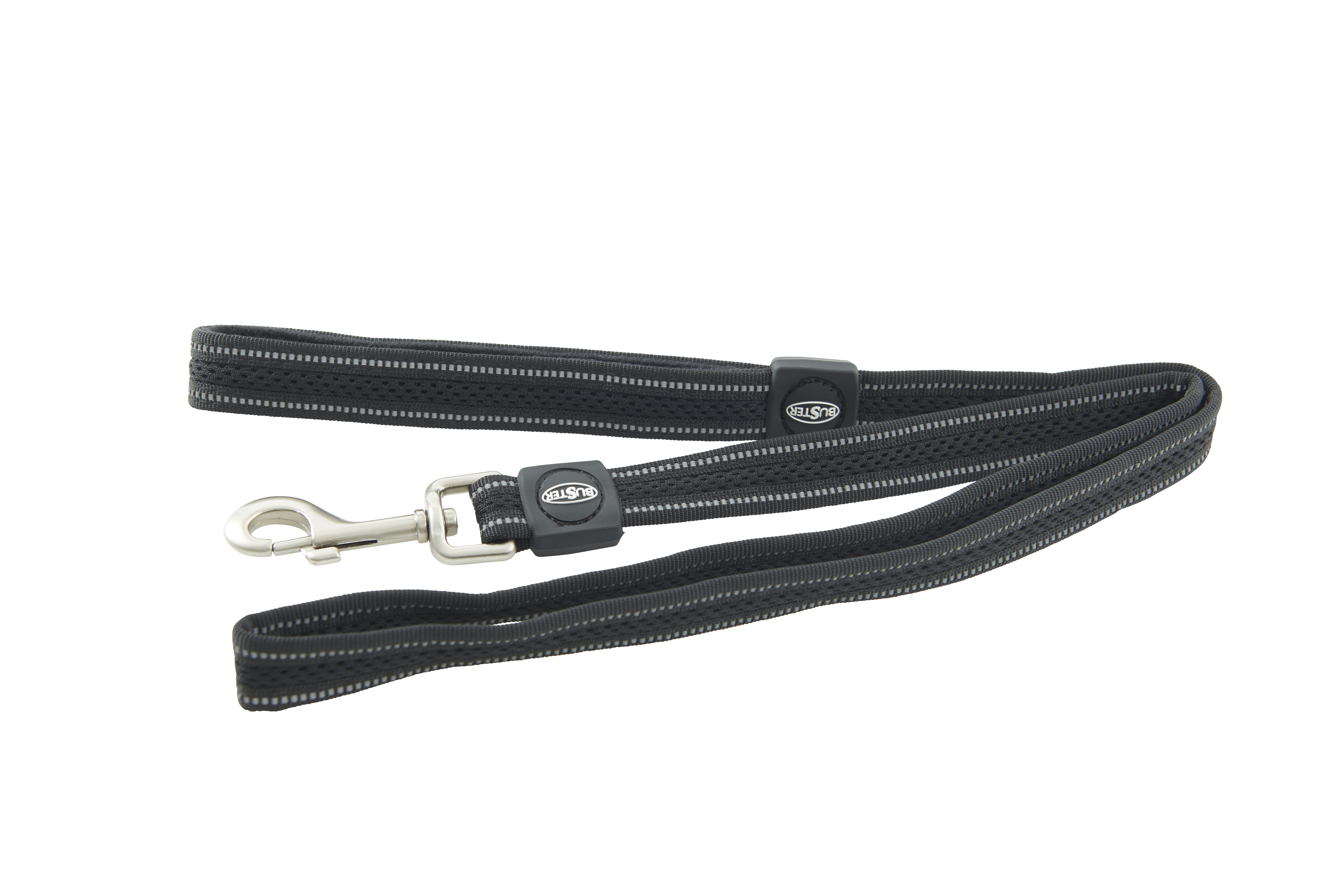 BUSTER Reflective Mesh 140 cm Lead, Black/Black