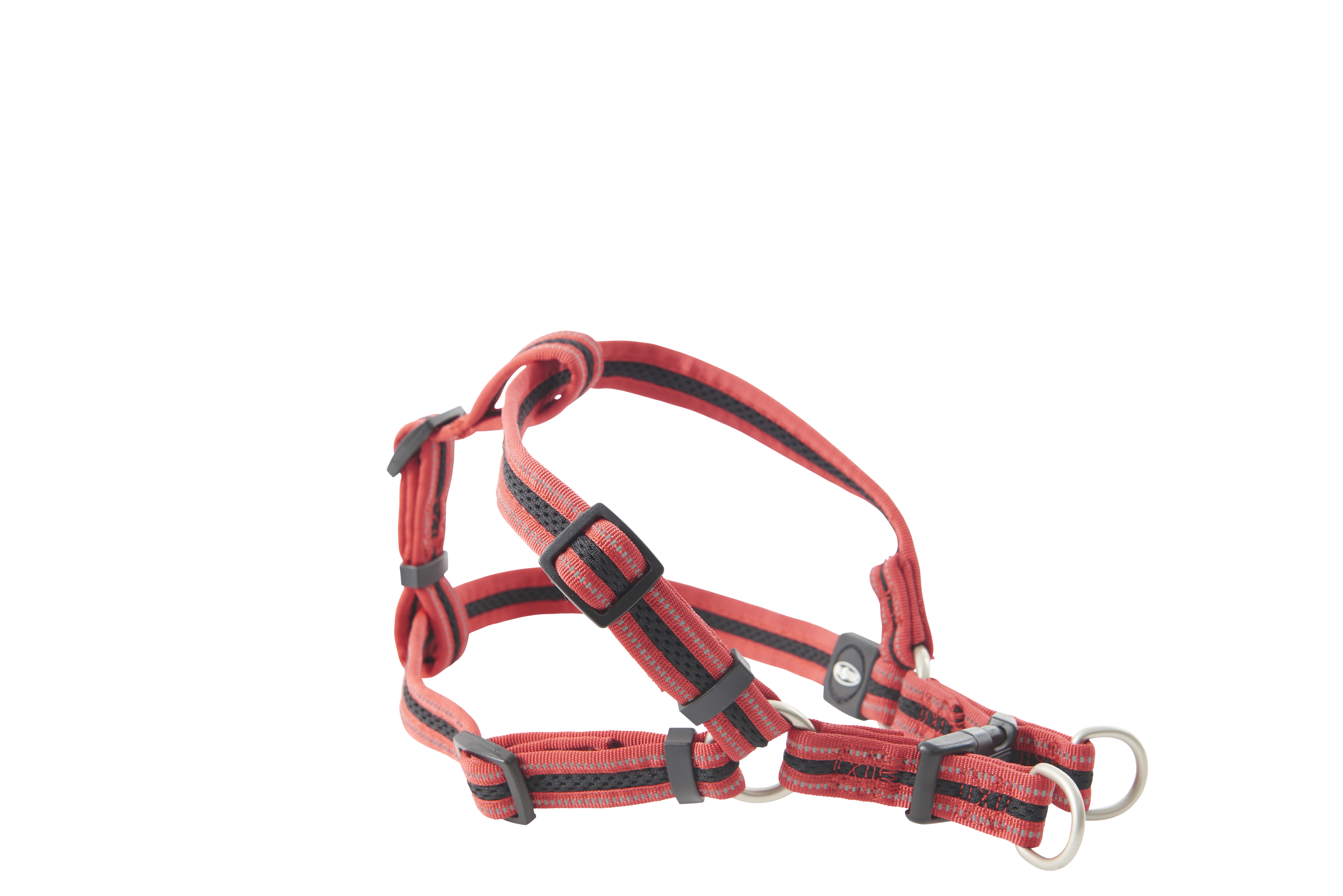 BUSTER Reflective Mesh Step-in Harness, Red/Red