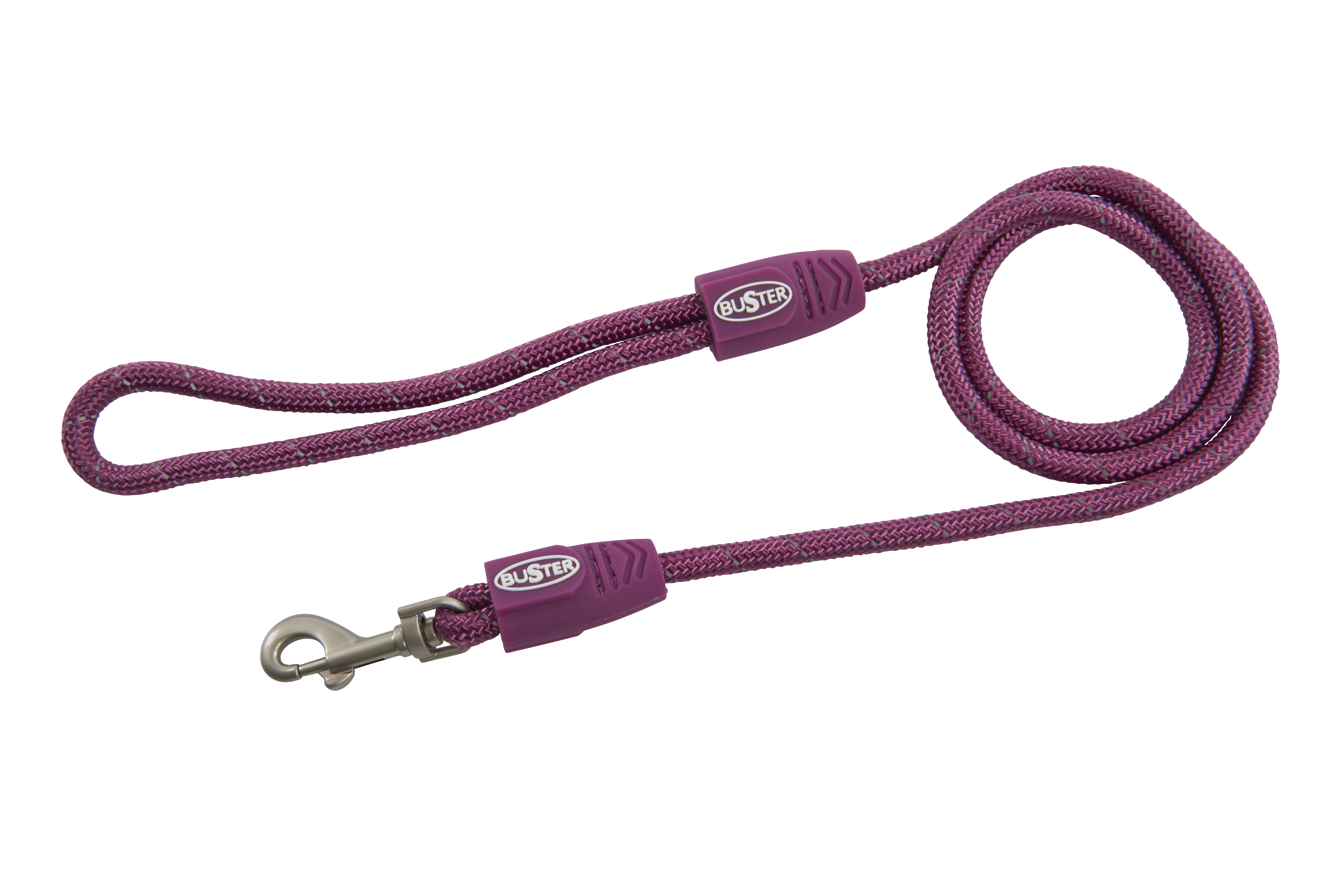 BUSTER Reflective Rope 120 cm Lead, Purple