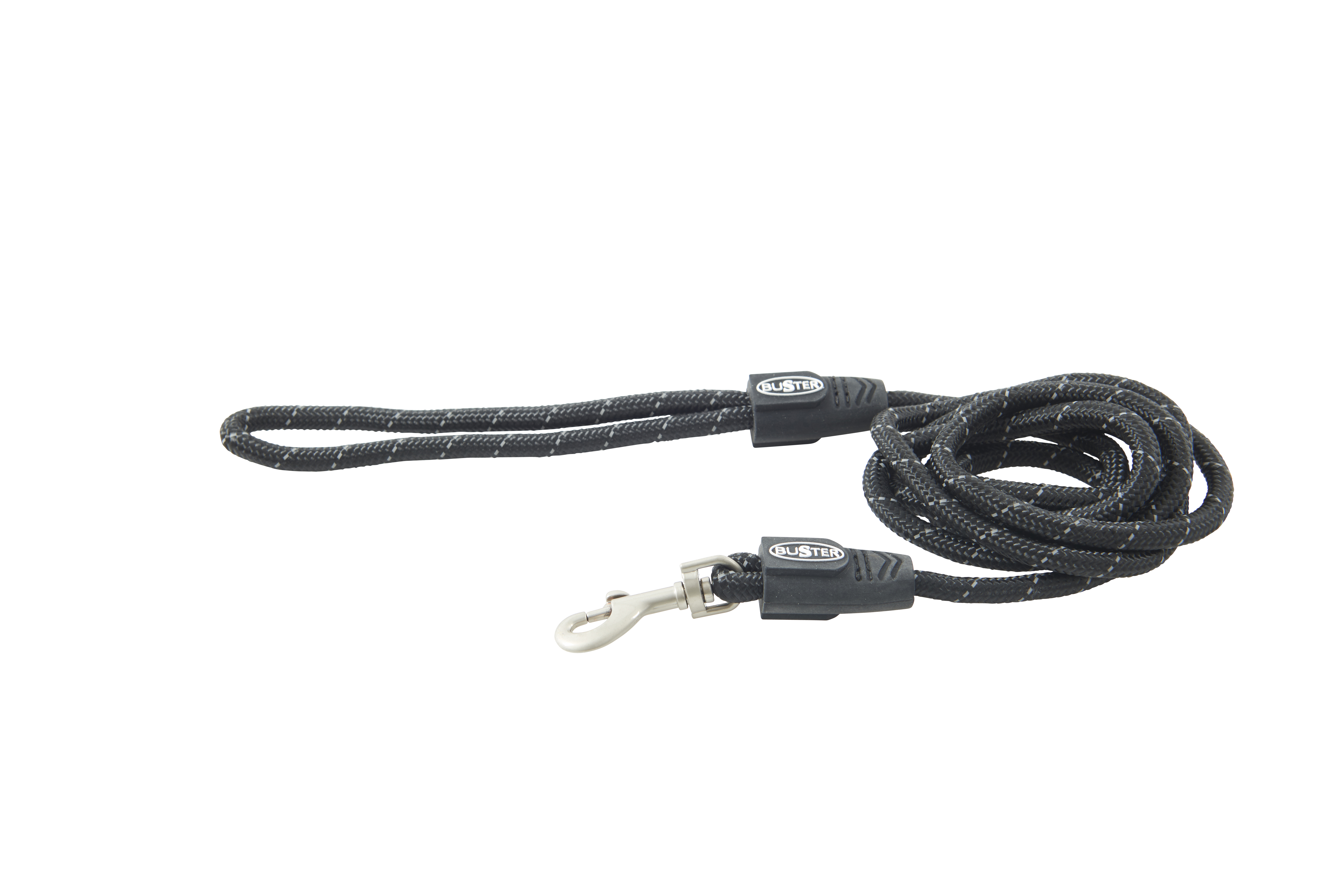 BUSTER Reflective Rope 180 cm Lead, Black