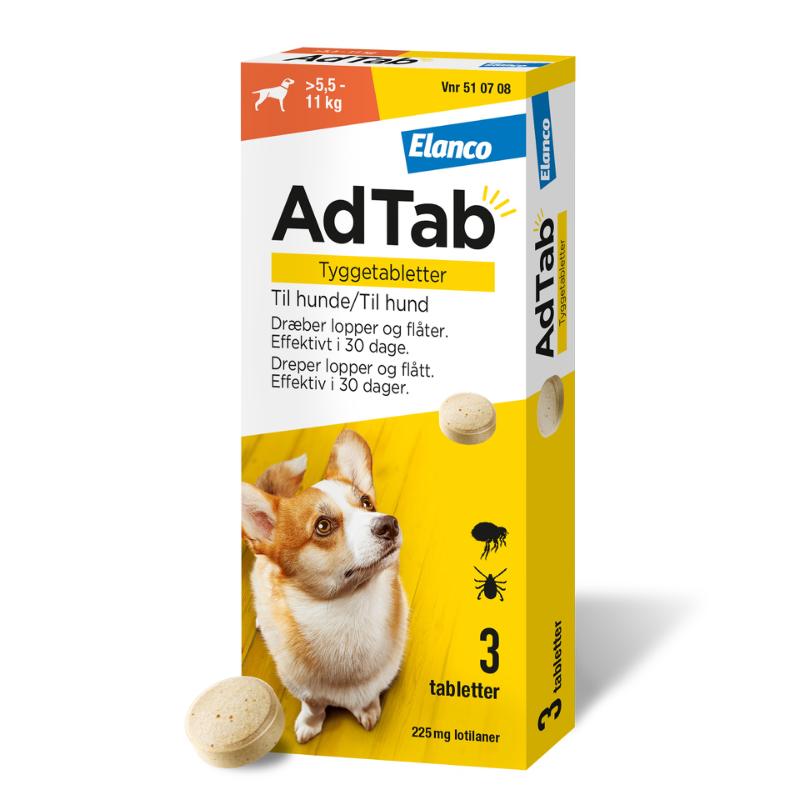AdTab Tyggetabletter til hunde >5,5-11 kg