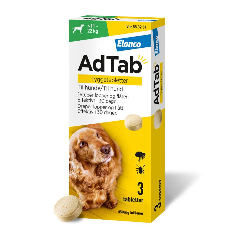 AdTab Tyggetabletter til hunde >11-22 kg
