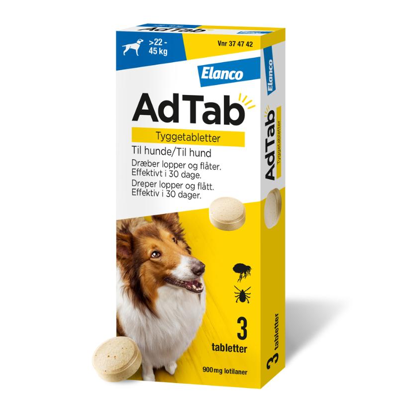 AdTab Tyggetabletter til hunde >22-45 kg
