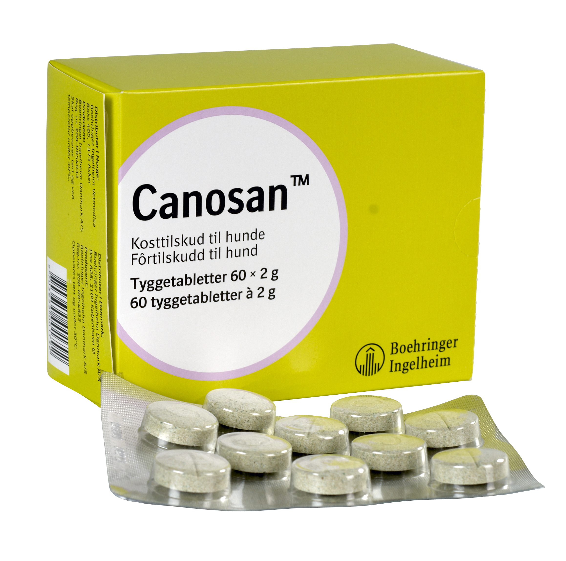 Canosan tyggetabletter t/hund, 60 stk