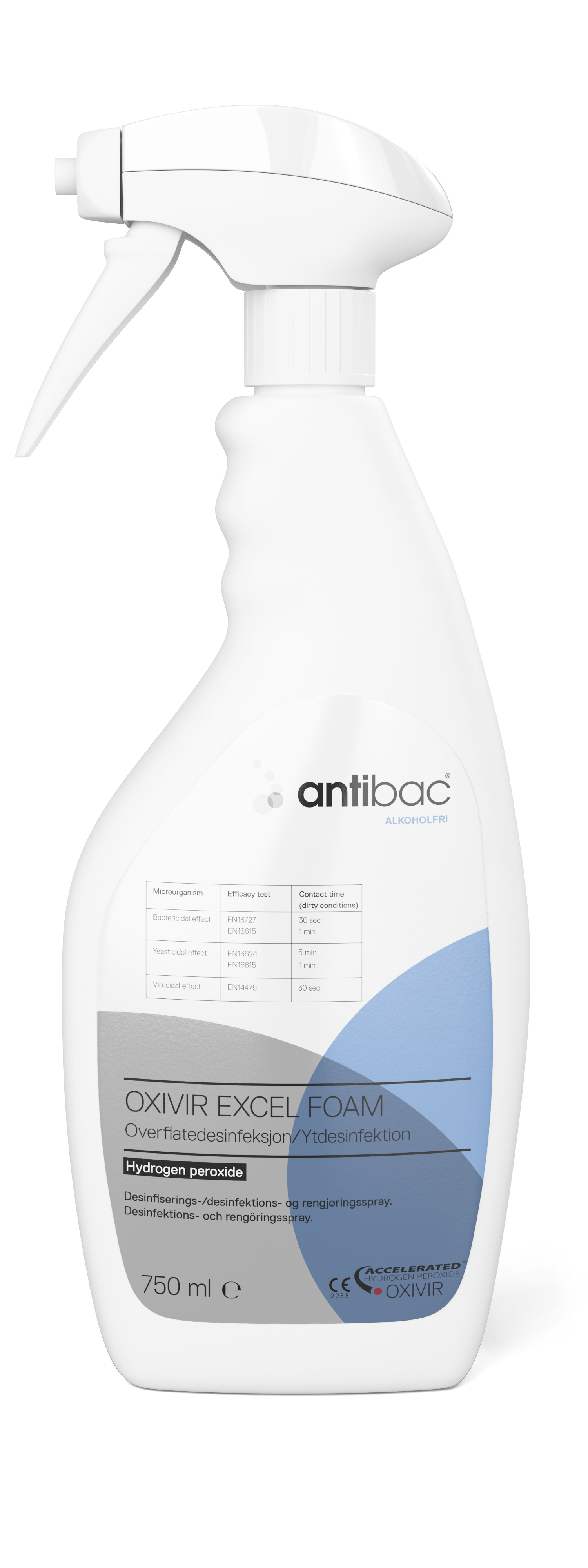 Antibac Oxivir Excel Foam Ytdesinfektion, 750 ml, 1 st