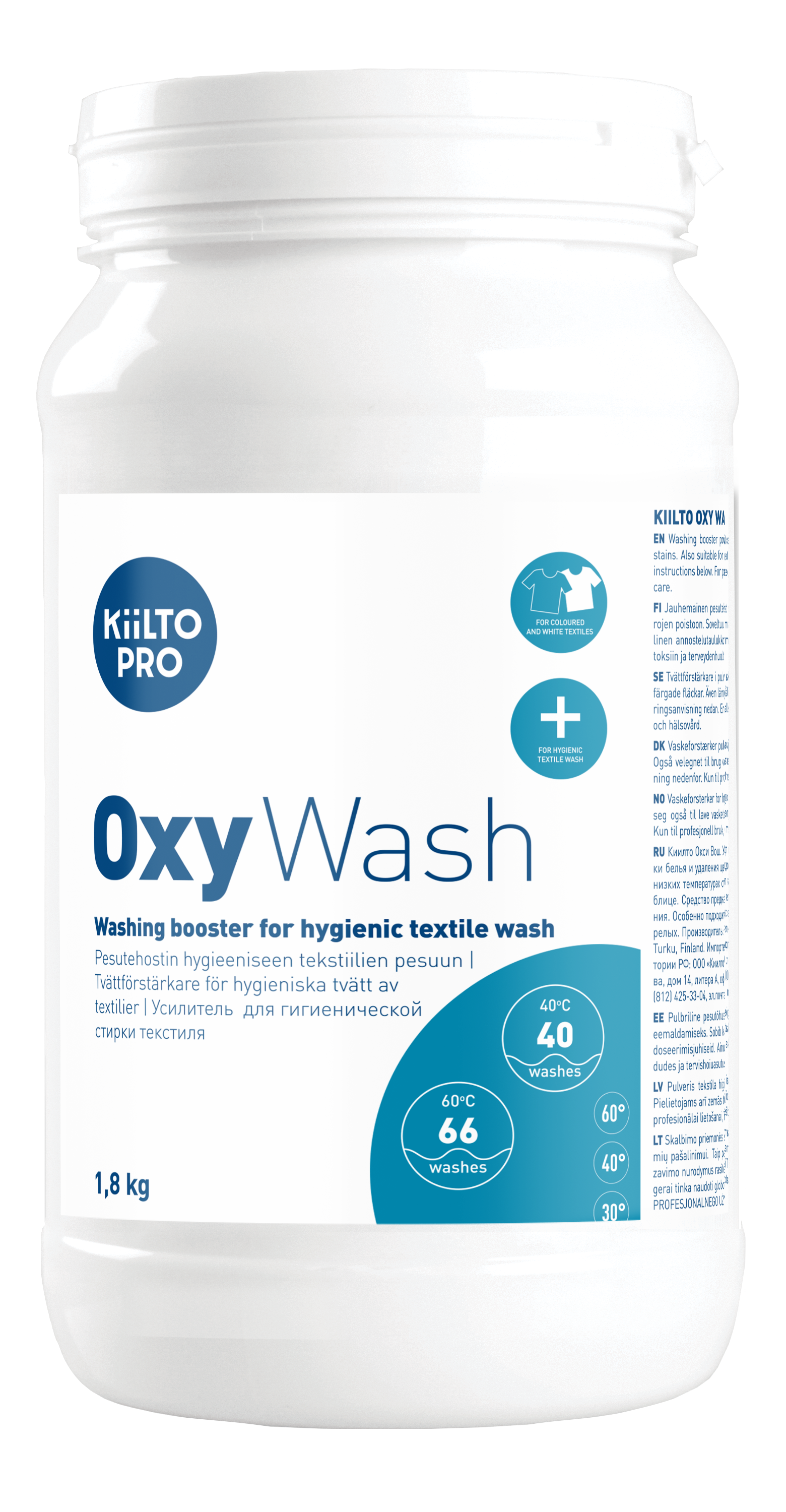 Kiilto Pro Oxy Vaskepulver, 1,8 kg booster