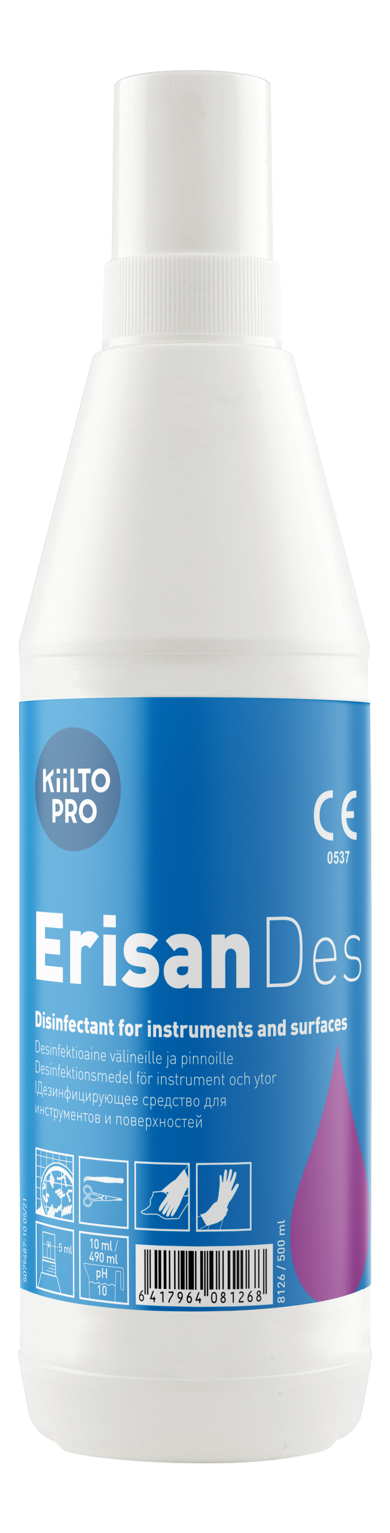 Kiilto Erisan Des Ytdesinfektion, 500 ml, 1 st