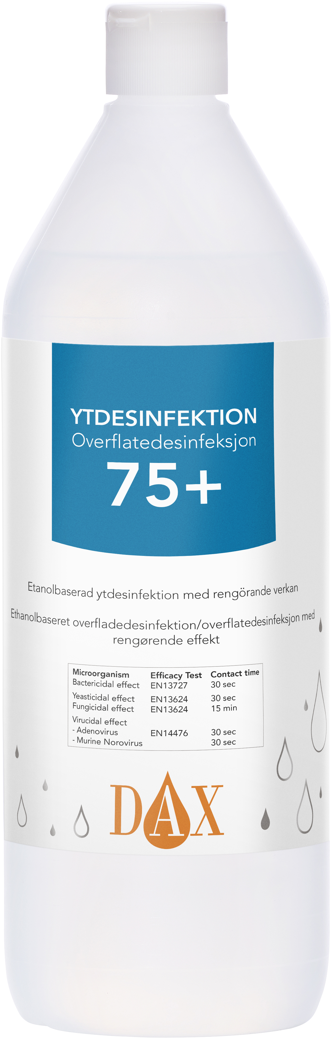 KiiltoPro Ytdesinfektion75+ 1000 ml flaske