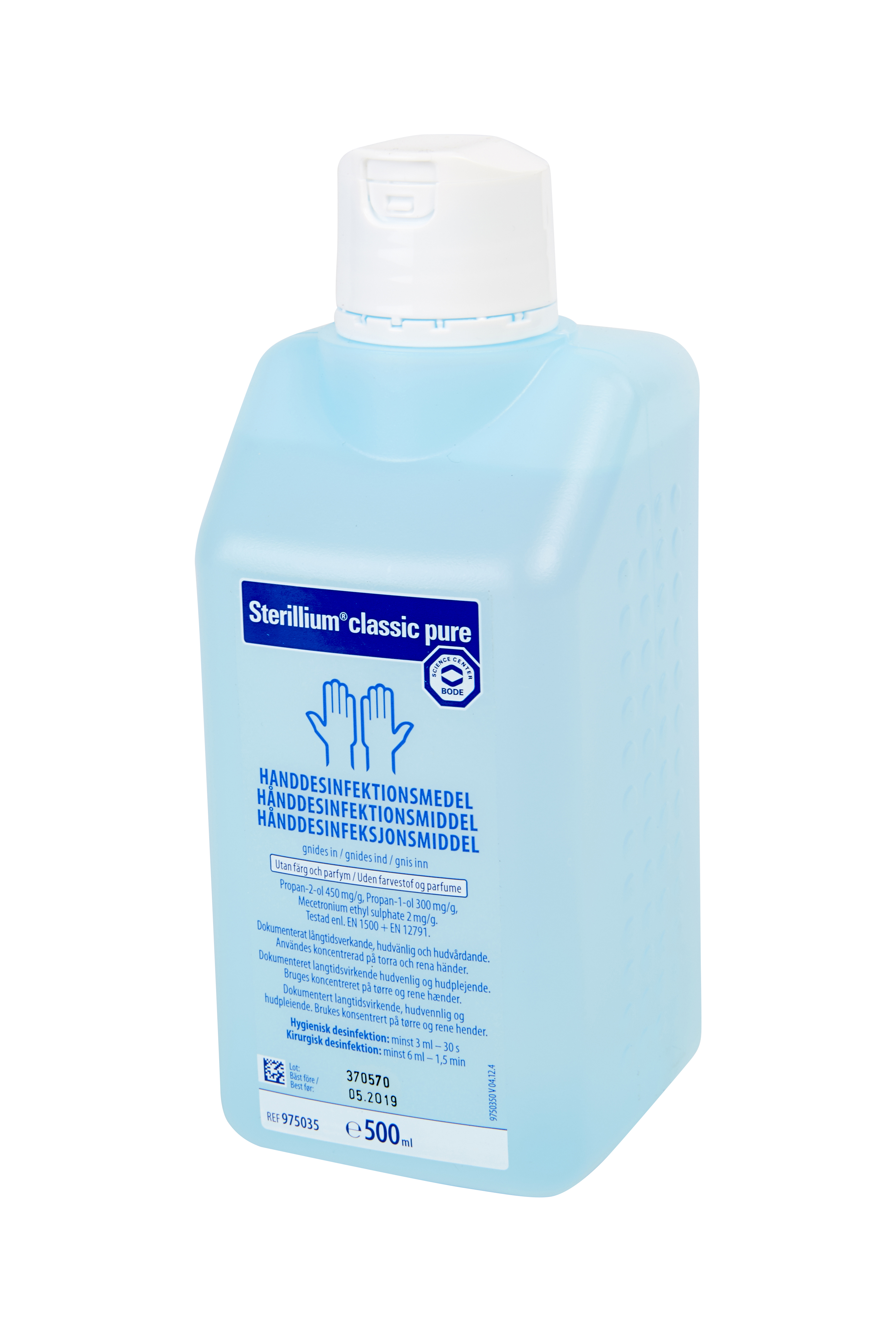 Sterillium Classic Pure handdesinfektion, 500ml, 1st