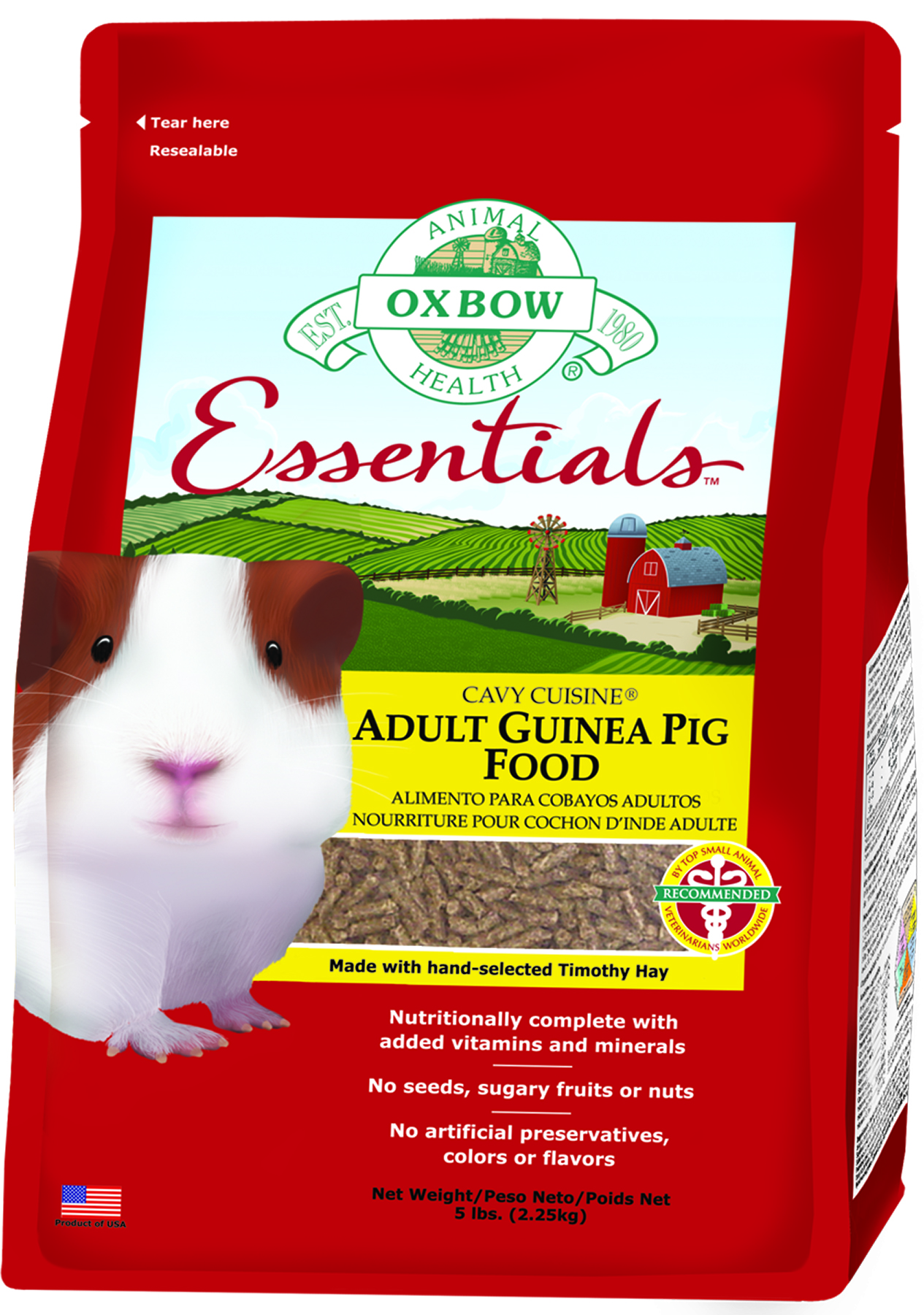 Oxbow Essentials Adult Guinea Pig (Cavy Cuisine), 2,28 kg, 1 stk.