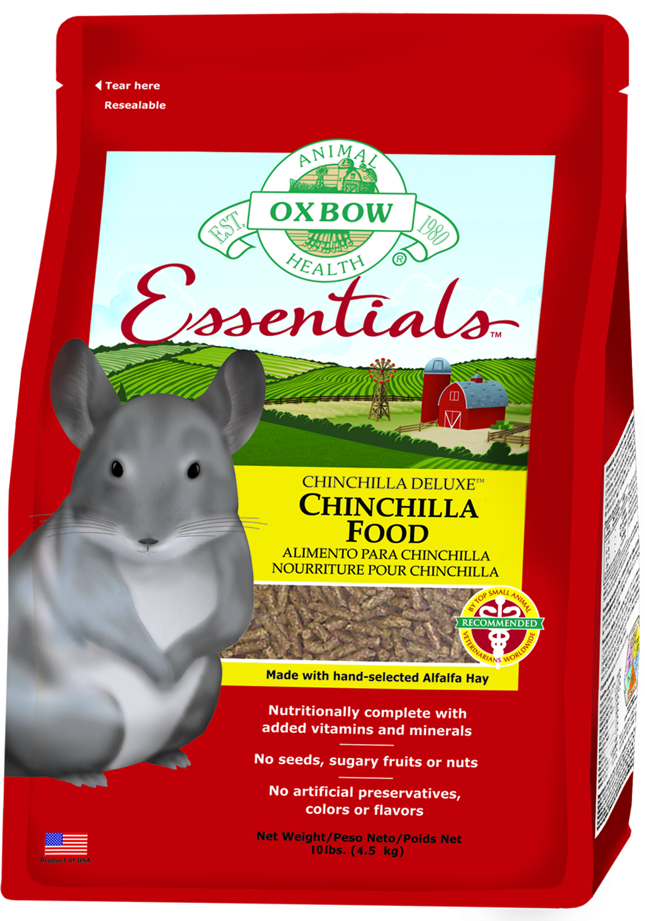 Oxbow Chinchilla (Chinchilla Deluxe), 4,54 kg