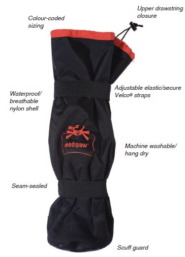 MEDIPAW Boot Soft sole, Medium (Red)