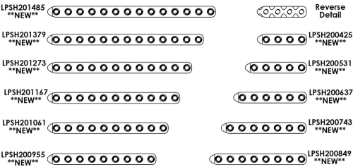 STACKED LOCKING HOLE PLATE 2.0MM 4 HOLE 25MM LONG [LPSH200425}