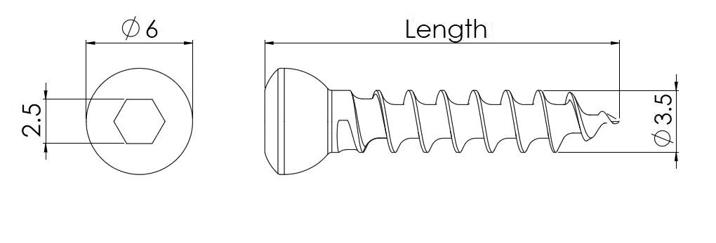 3.5MM CANCELLOUS SCREW X 18MM [can3518]