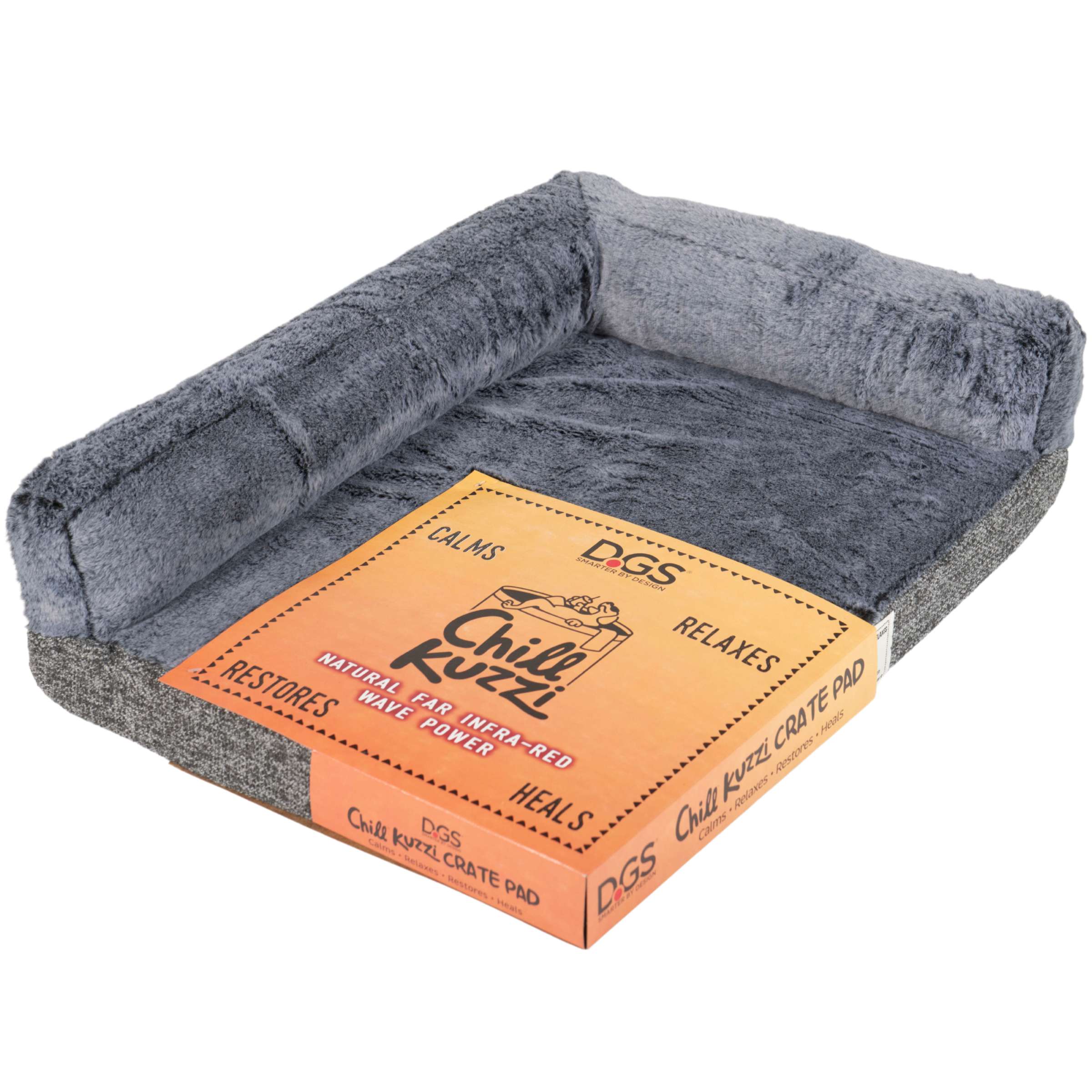 Chill Kuzzi soothing dog bed, XL, grey