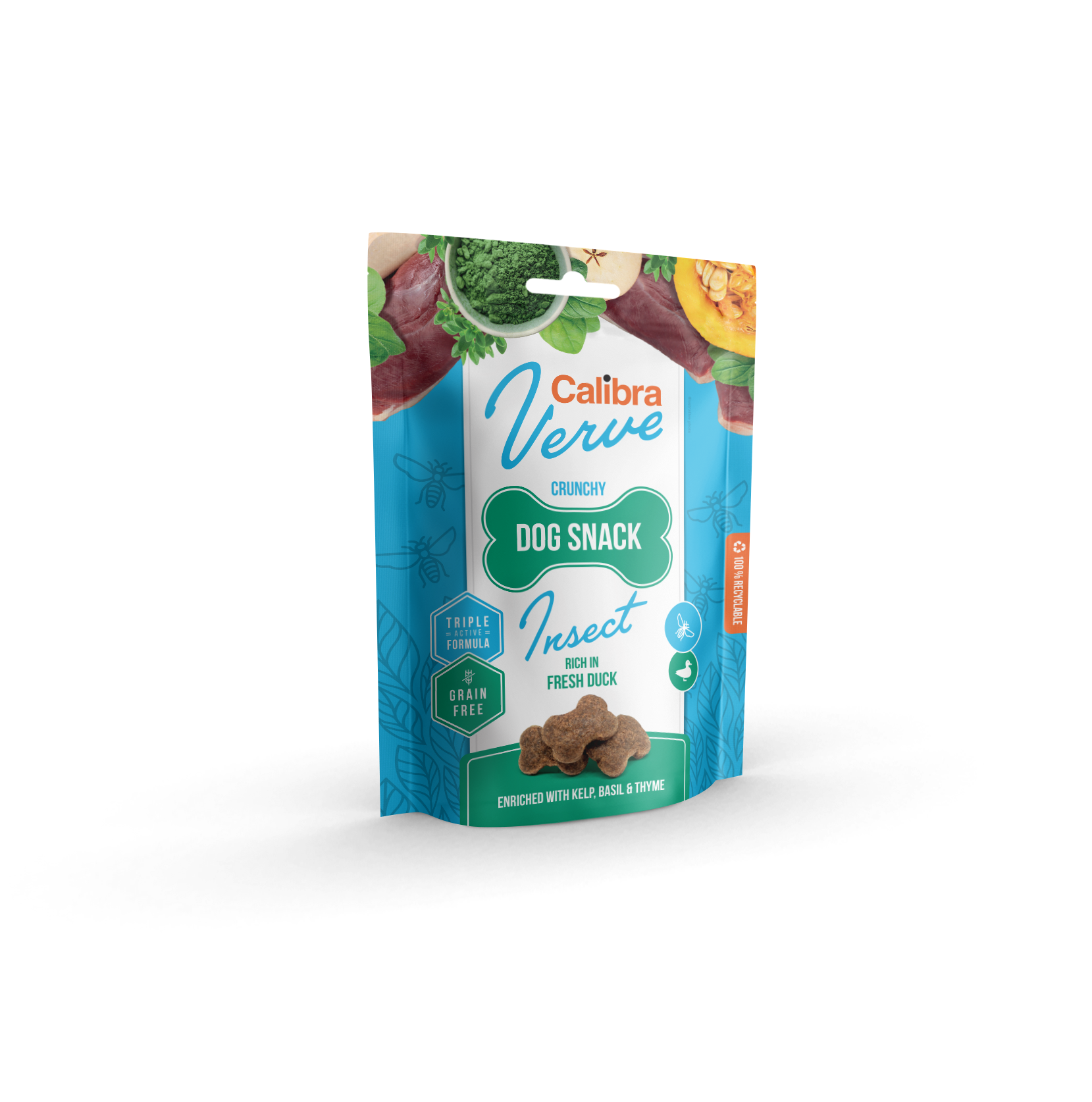 Calibra Dog Verve Crunchy Snack Insekt og and, 150 g.