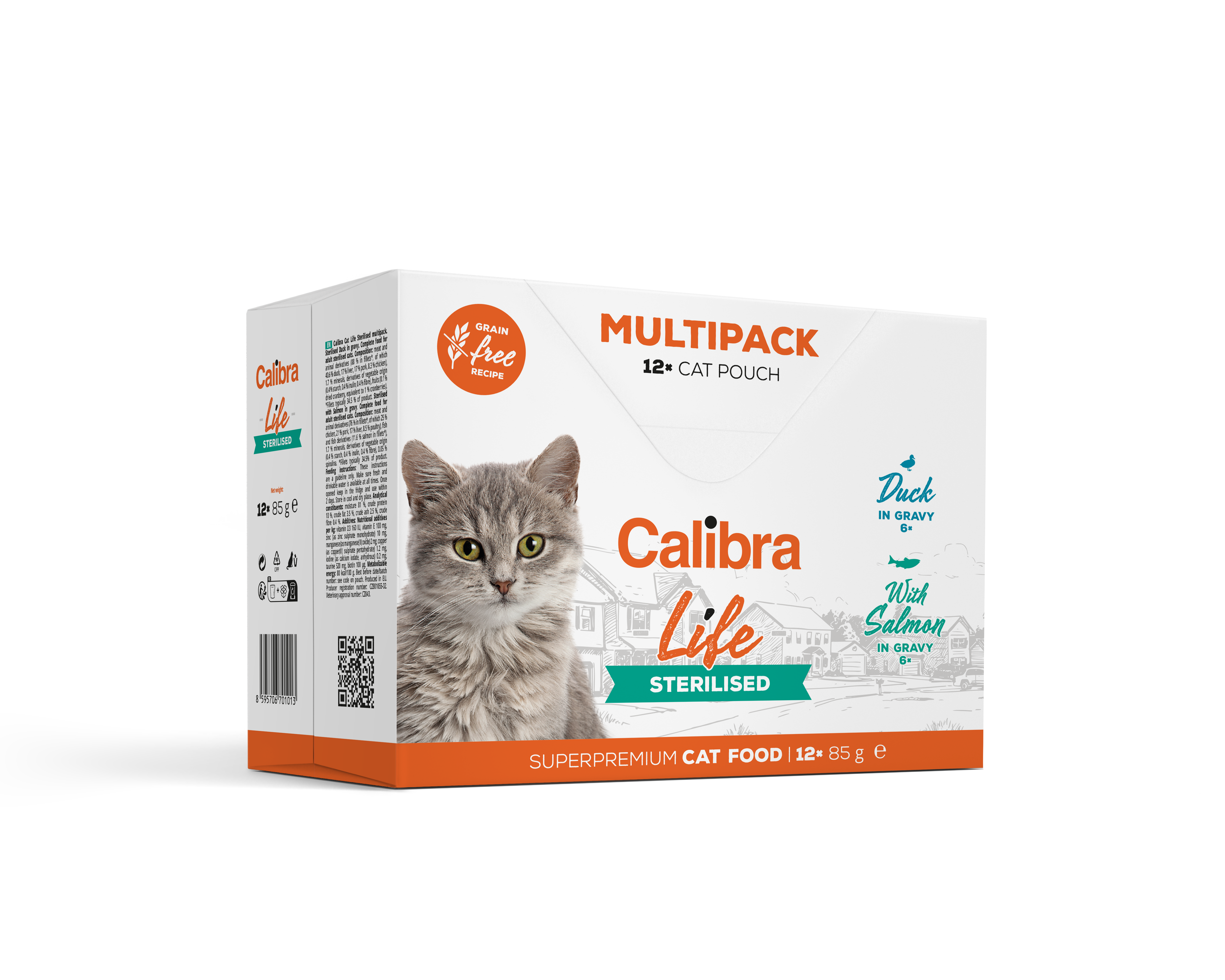 Calibra Cat Life pouch Sterilised Multipack 12 x 85 g