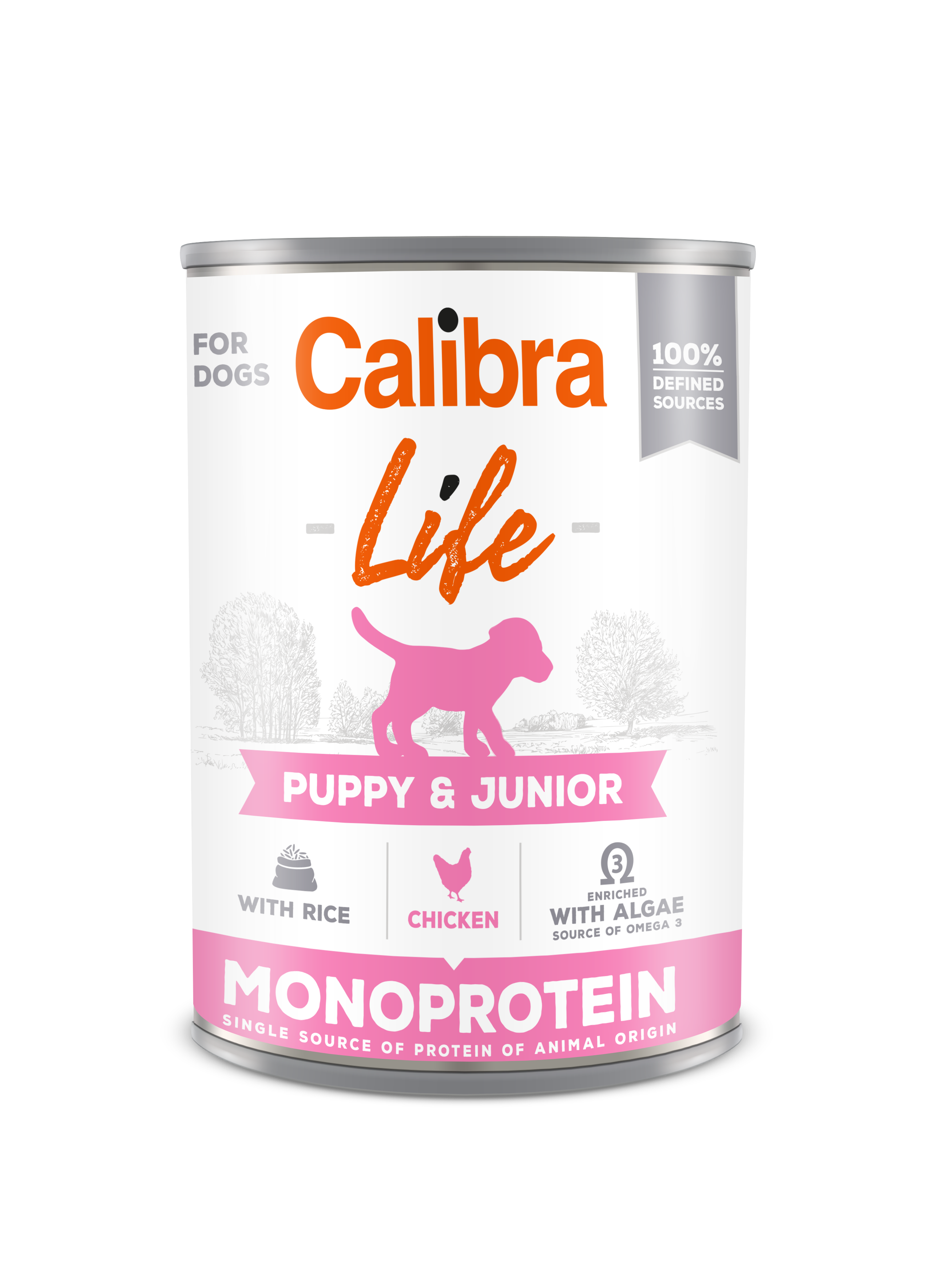 Calibra Dog Life can Puppy&Junior Chicken&rice 400 g