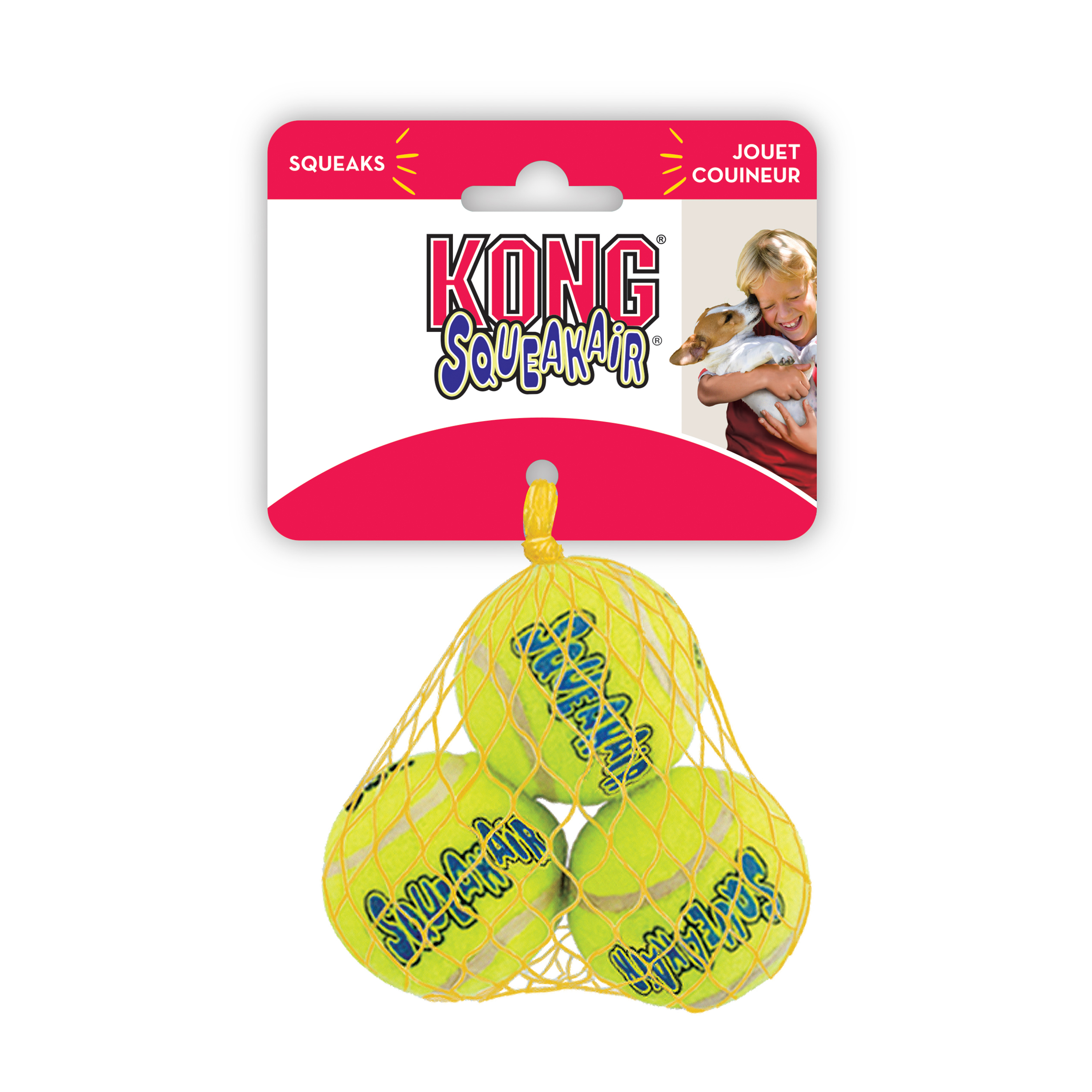 Kong Squeaker leksak tennisboll XS [AST5E] 3st