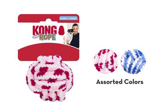 KONG Rope Ball Puppy, assorteret, L, RRP11E