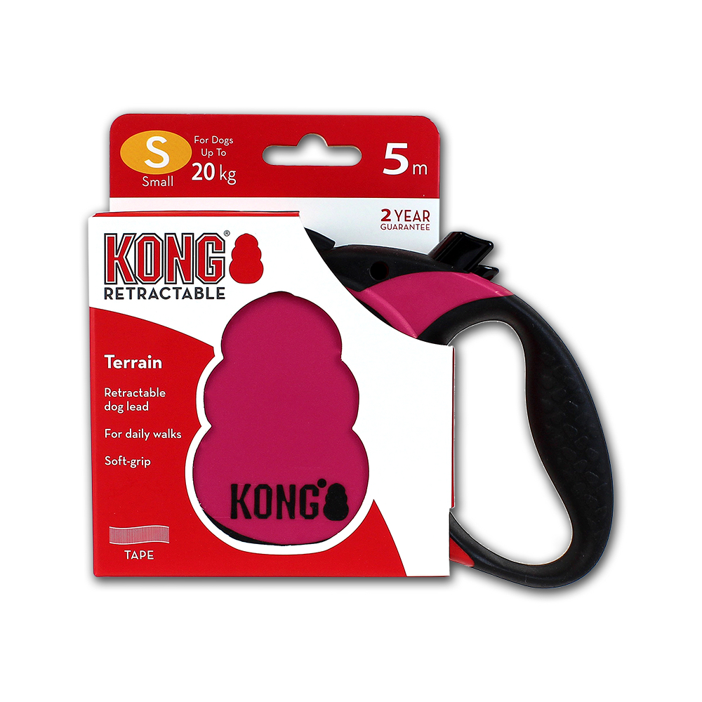 KONG Terrain flex lead, pink, S