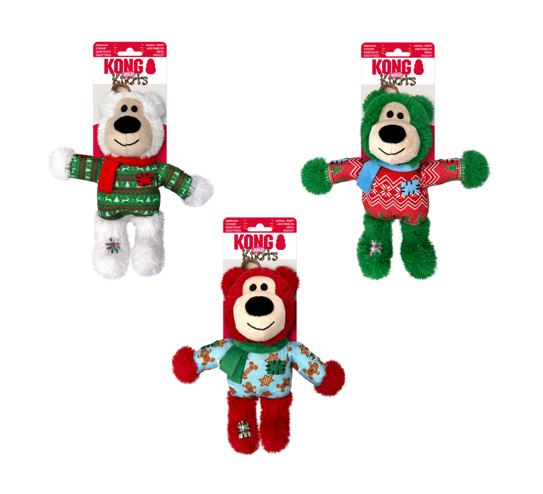 KONG Holiday Wild Knots Bear Assorted Md/Lg, H24D112