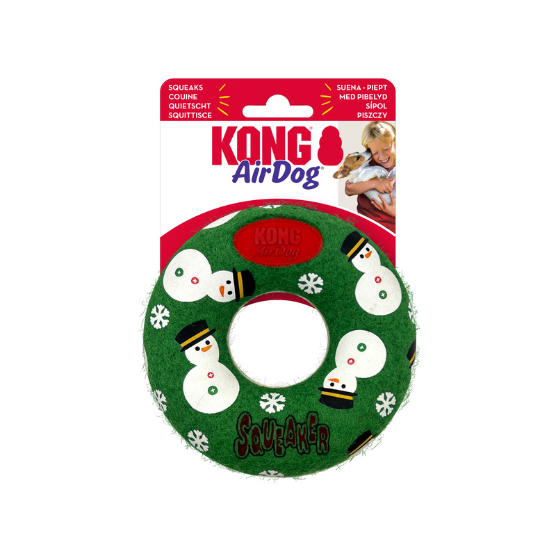 KONG Holiday AirDog® Squeaker Donut Md, H24D137