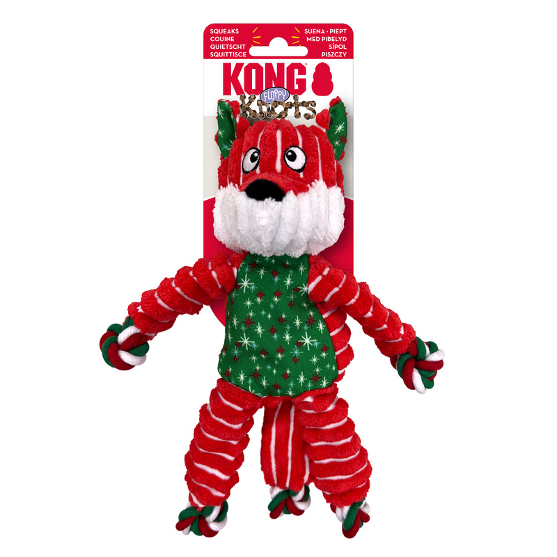 KONG Holiday Floppy Knots Fox Sm/Md, H24D187