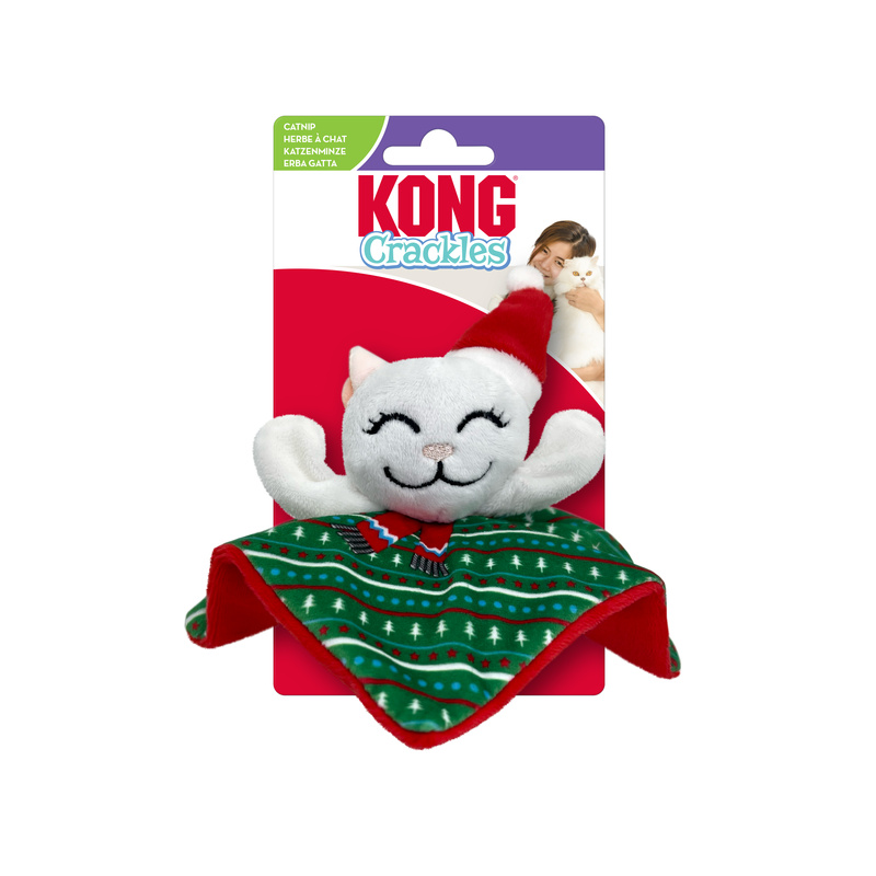 KONG Holiday Crackles Santa Kitty, H24C151