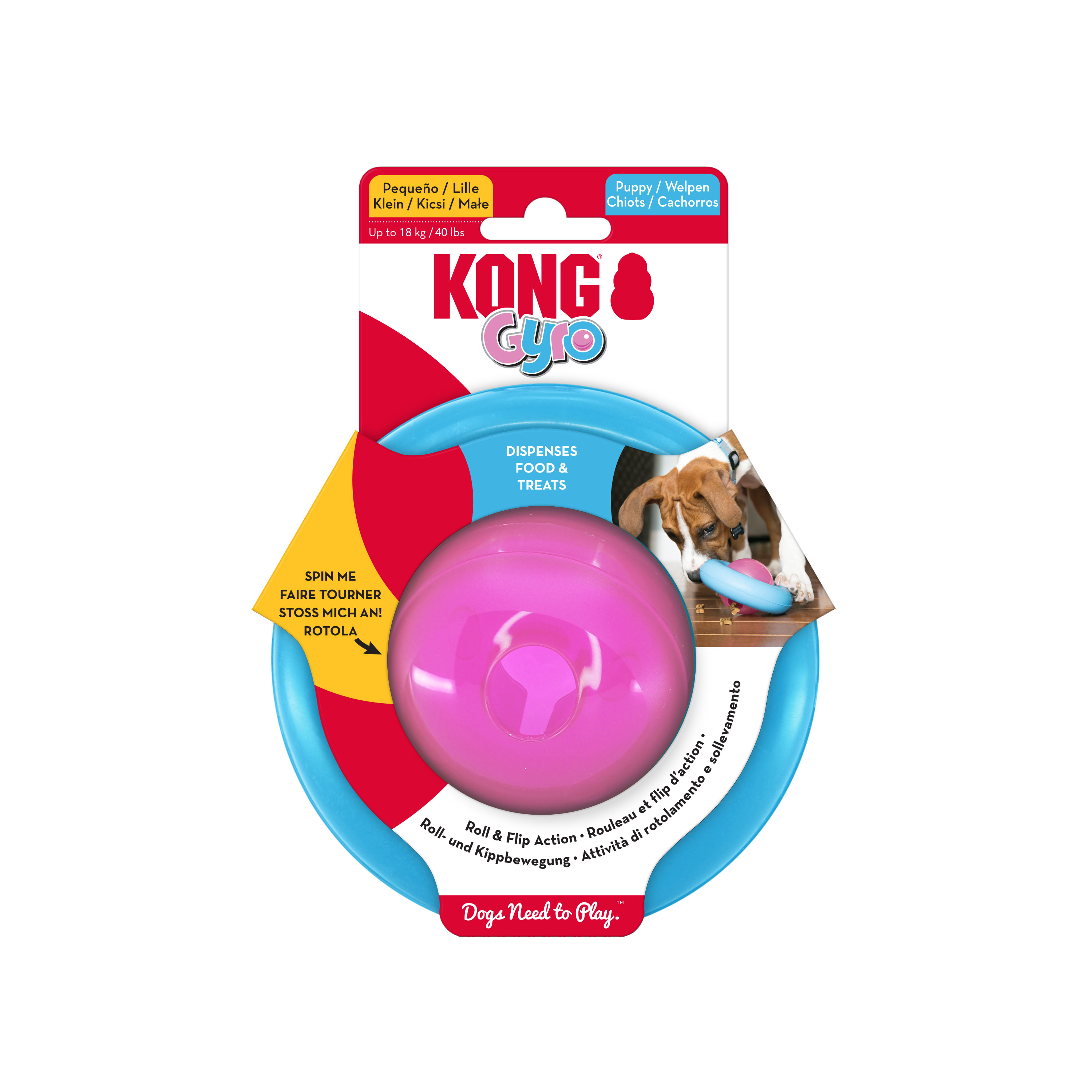 KONG Gyro Puppy Assorted Sm [PGY4E]