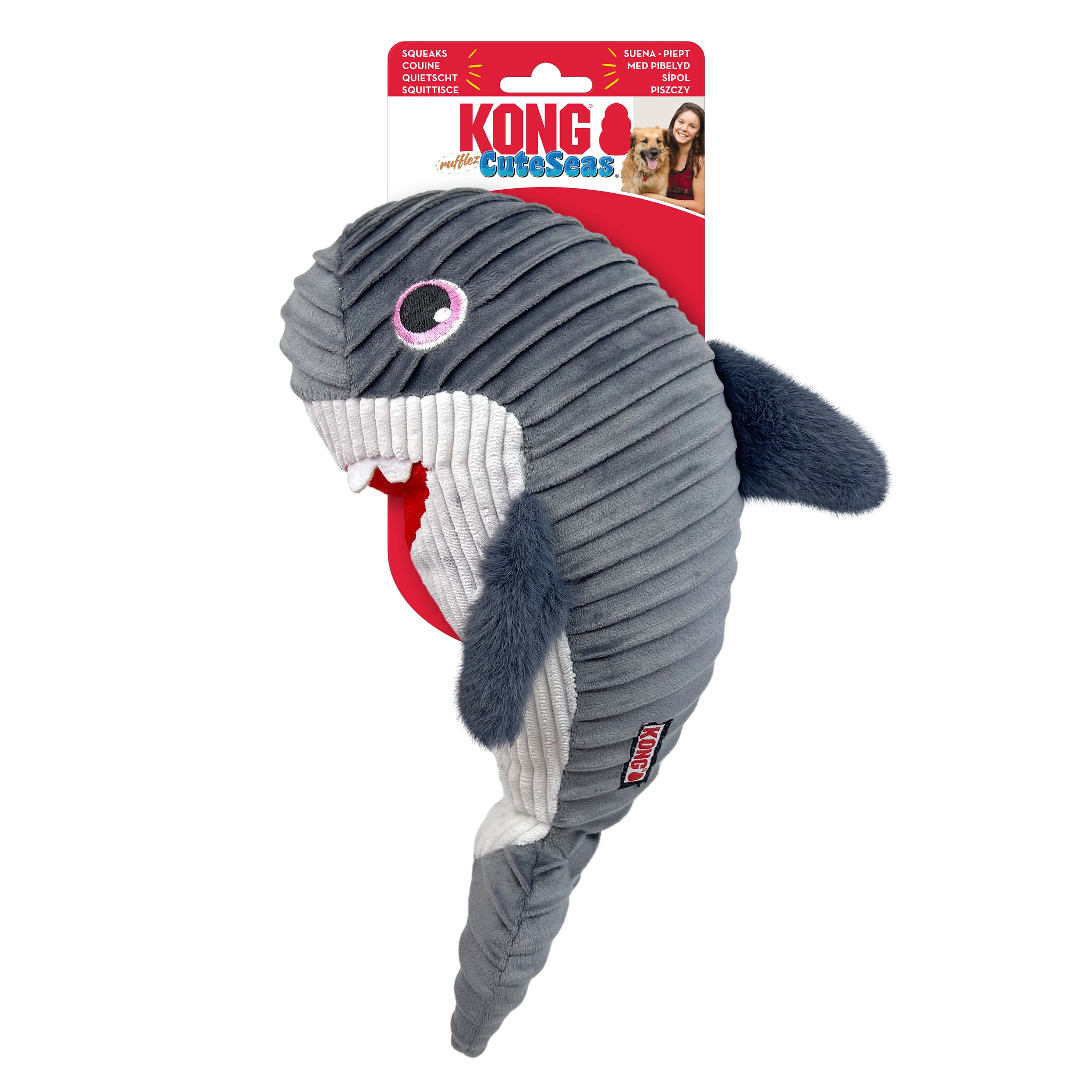 KONG Cuteseas Rufflez Shark Md/Lg