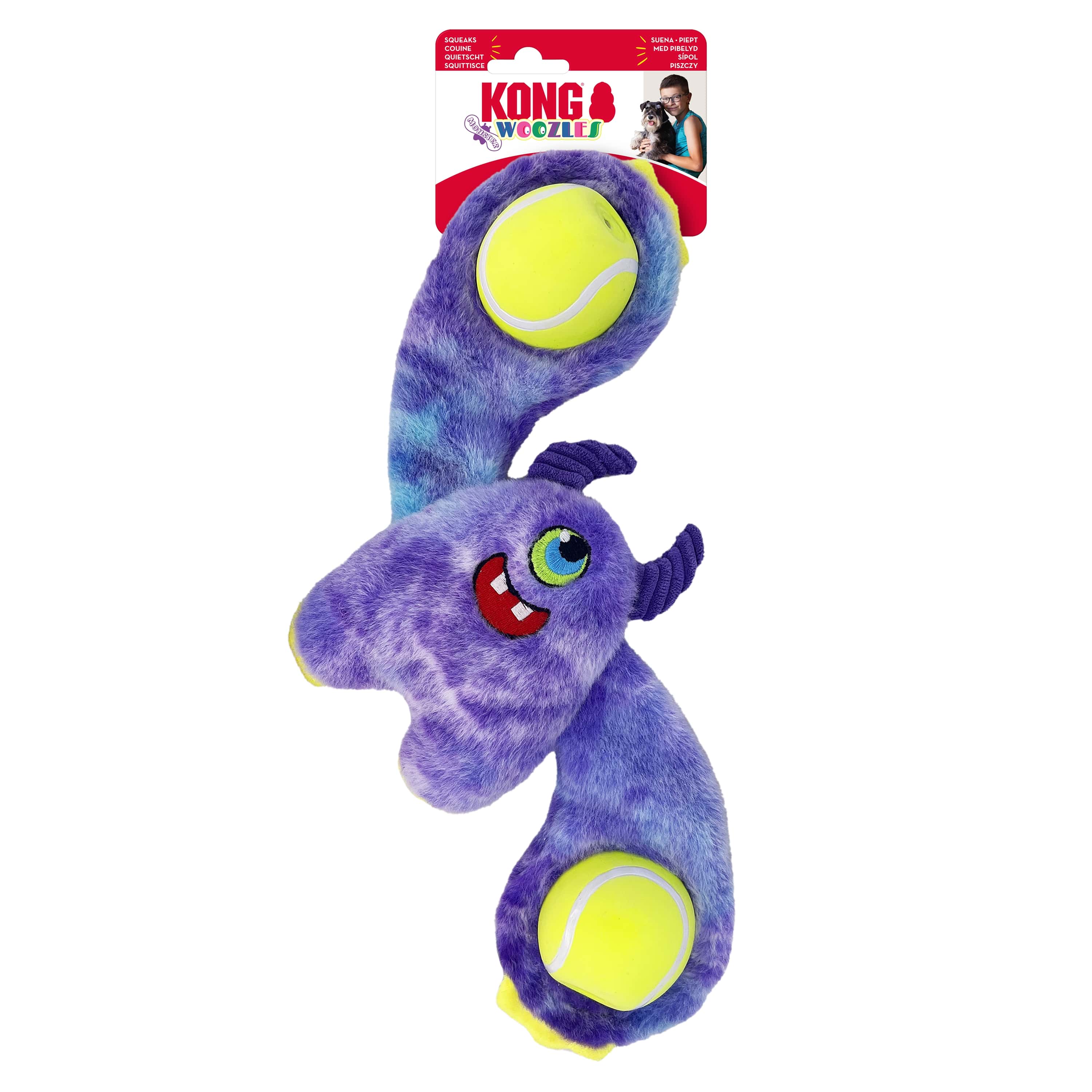 KONG Woozles Monster Assorted Md [RWM2E]