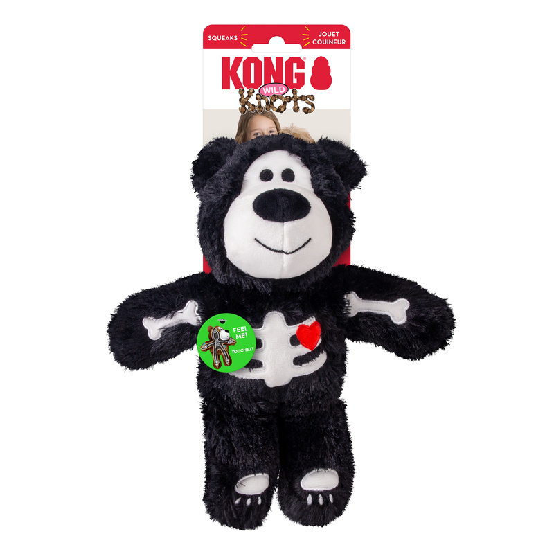 KONG Halloween Wild Knots Skeleton Bear Assorted [HW25D112]