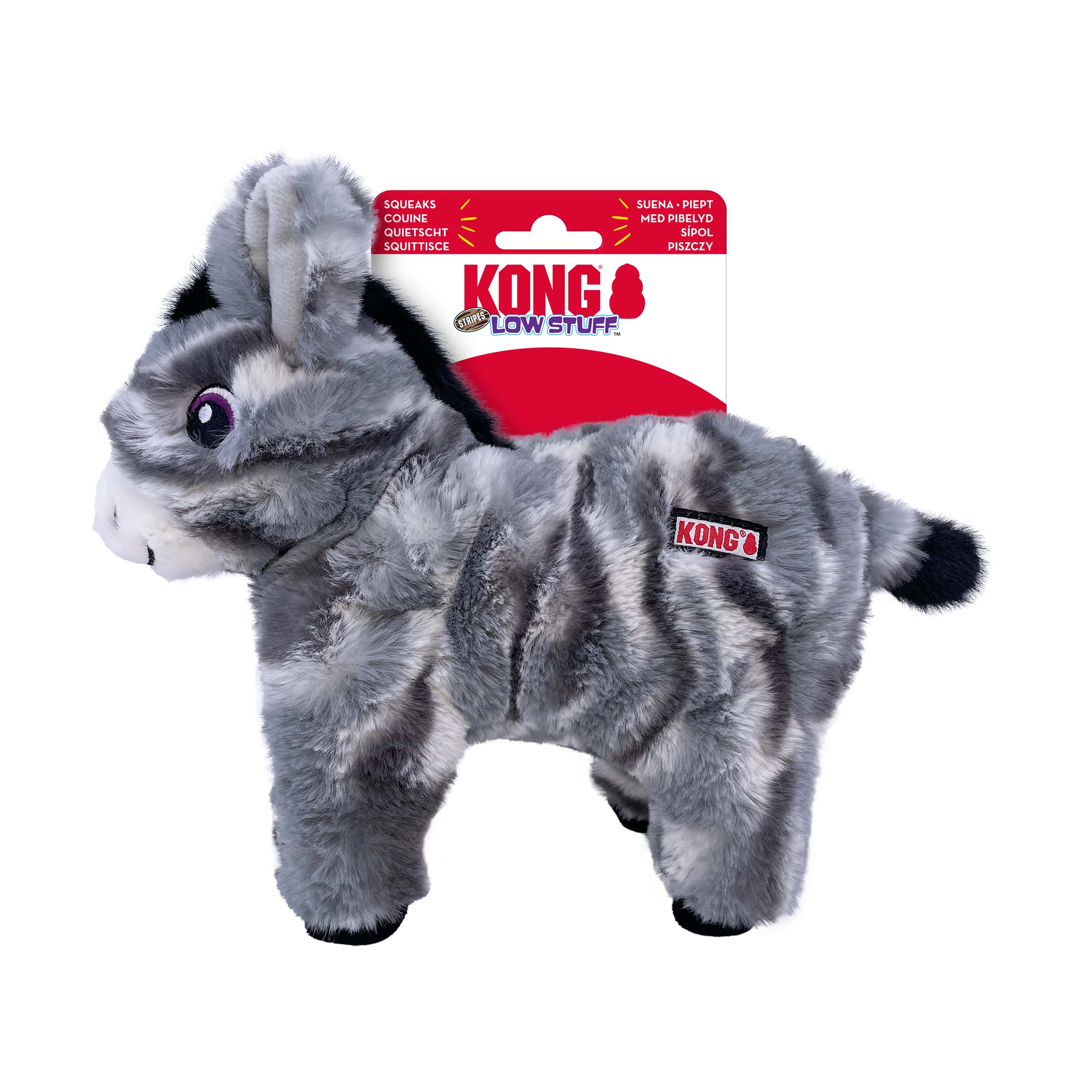 KONG Low Stuff Stripes Donkey Md [LWT24E]