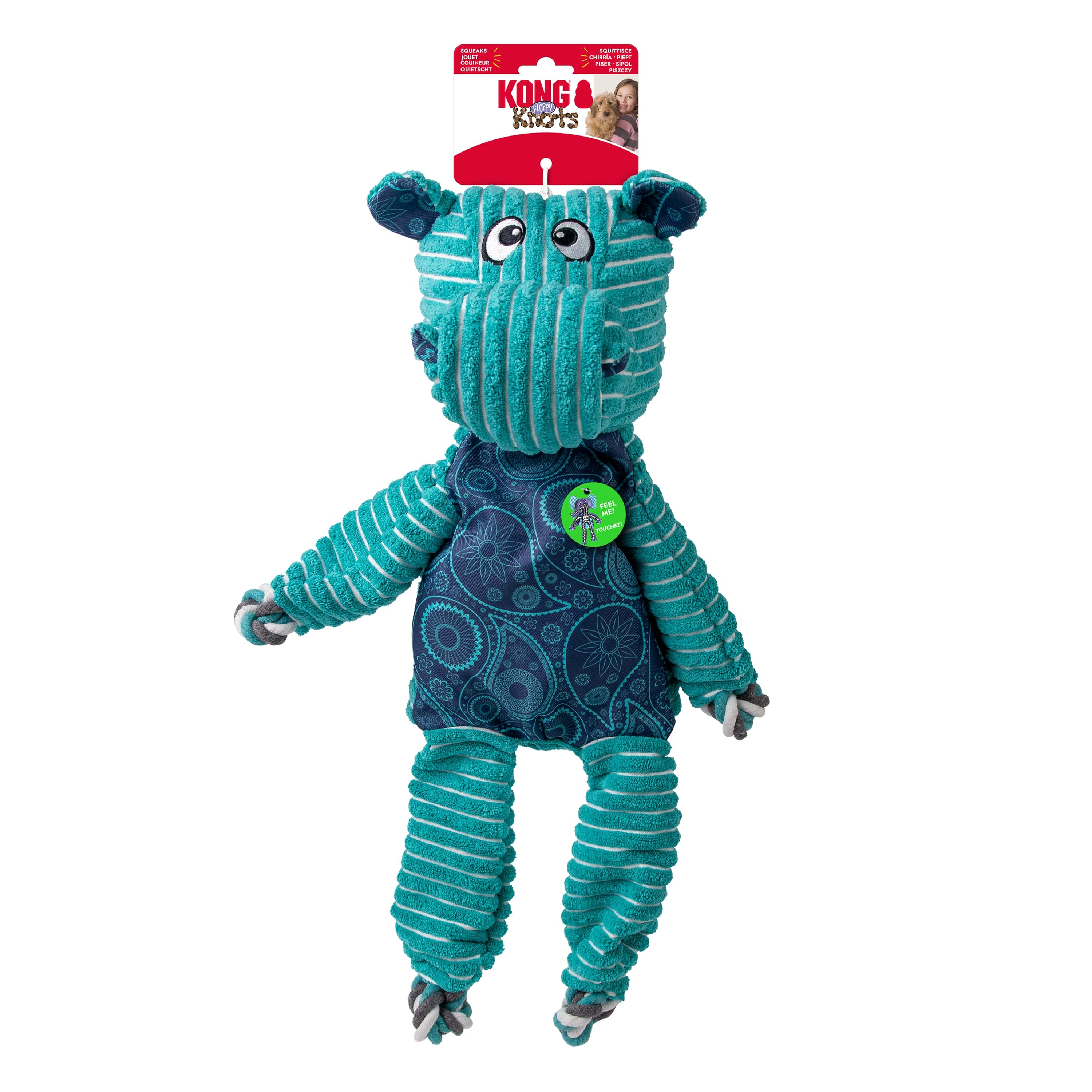 KONG Floppy Knots Hippo Jumbo XL [NKFX12E]
