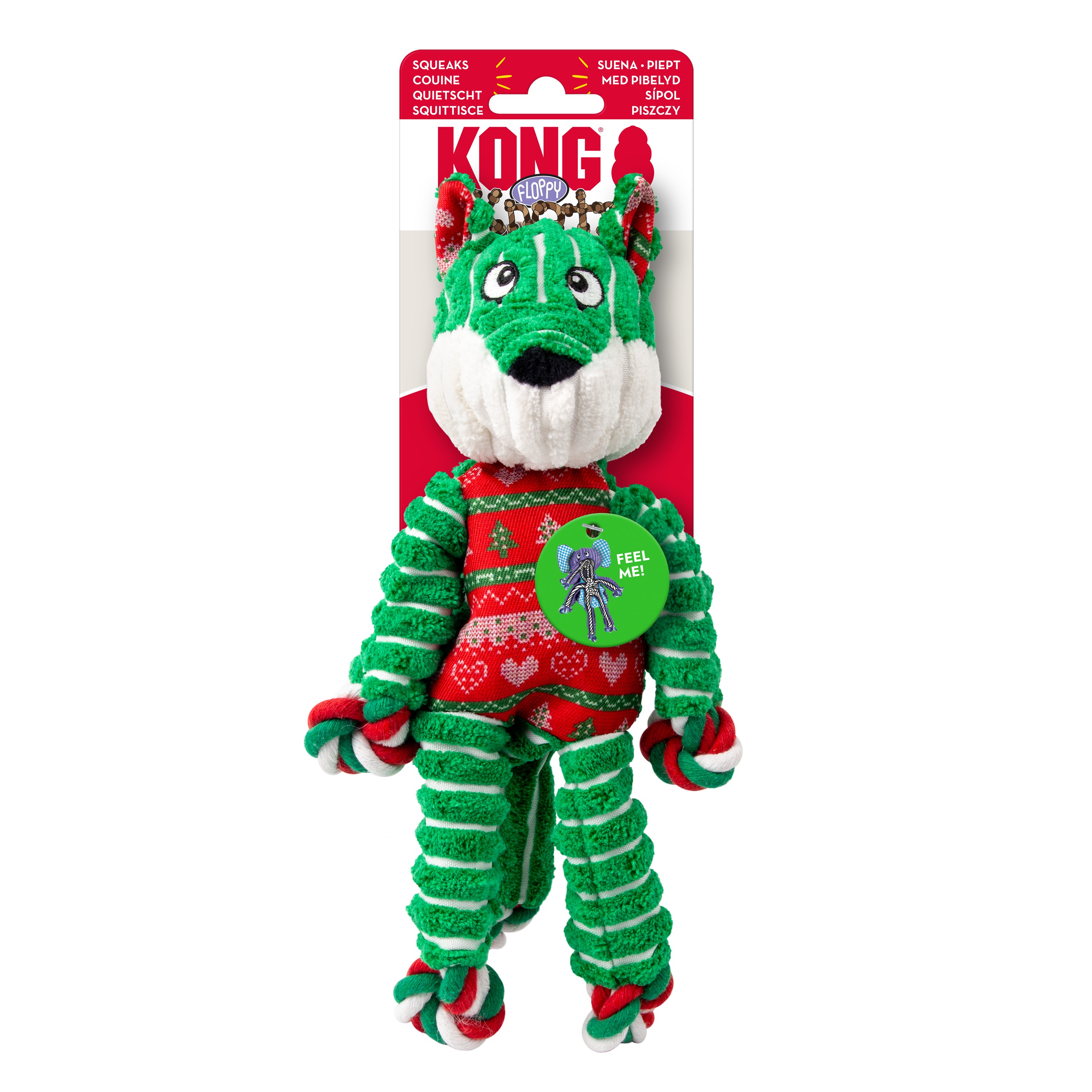 KONG Holiday Floppy Knots Fox Sm/Md [H25D118]