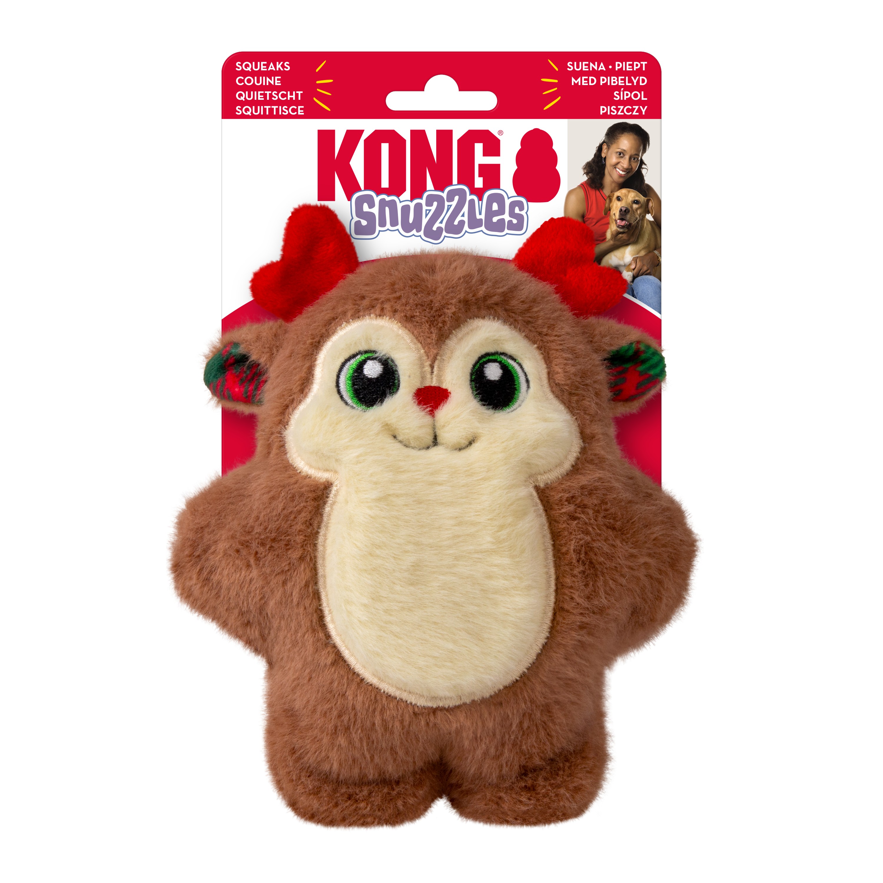 KONG Holiday Snuzzles Reindeer Sm [H25D131]