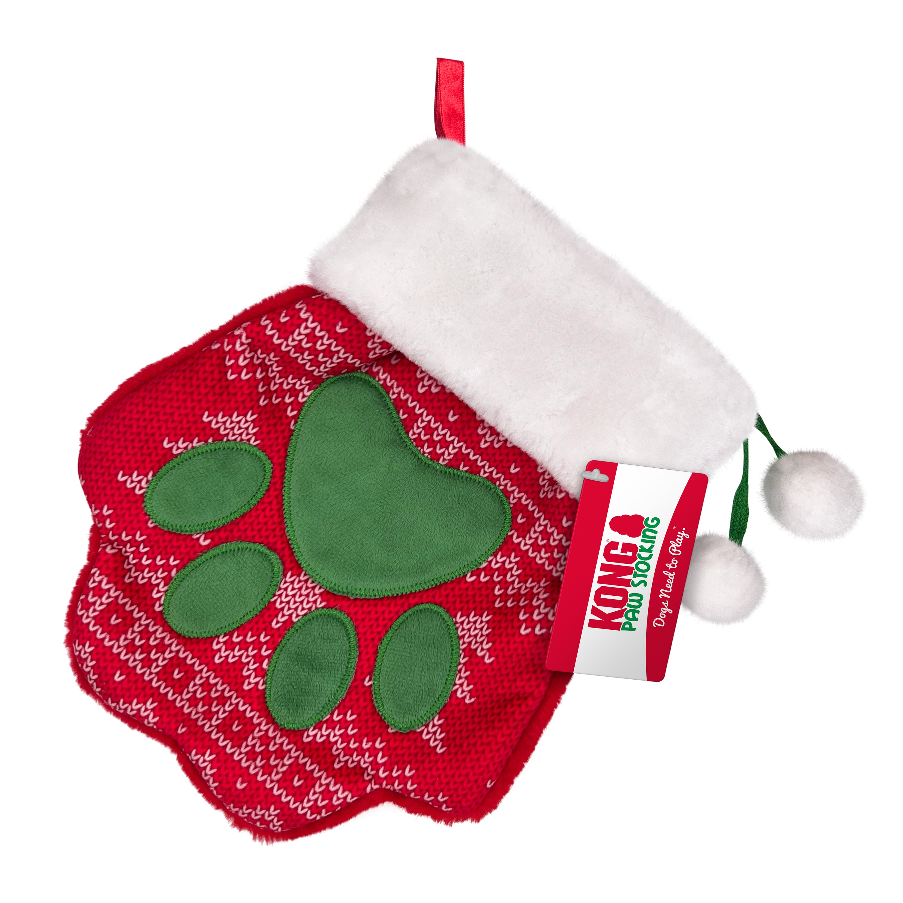KONG Holiday Stocking Paw Lg [H25D138]