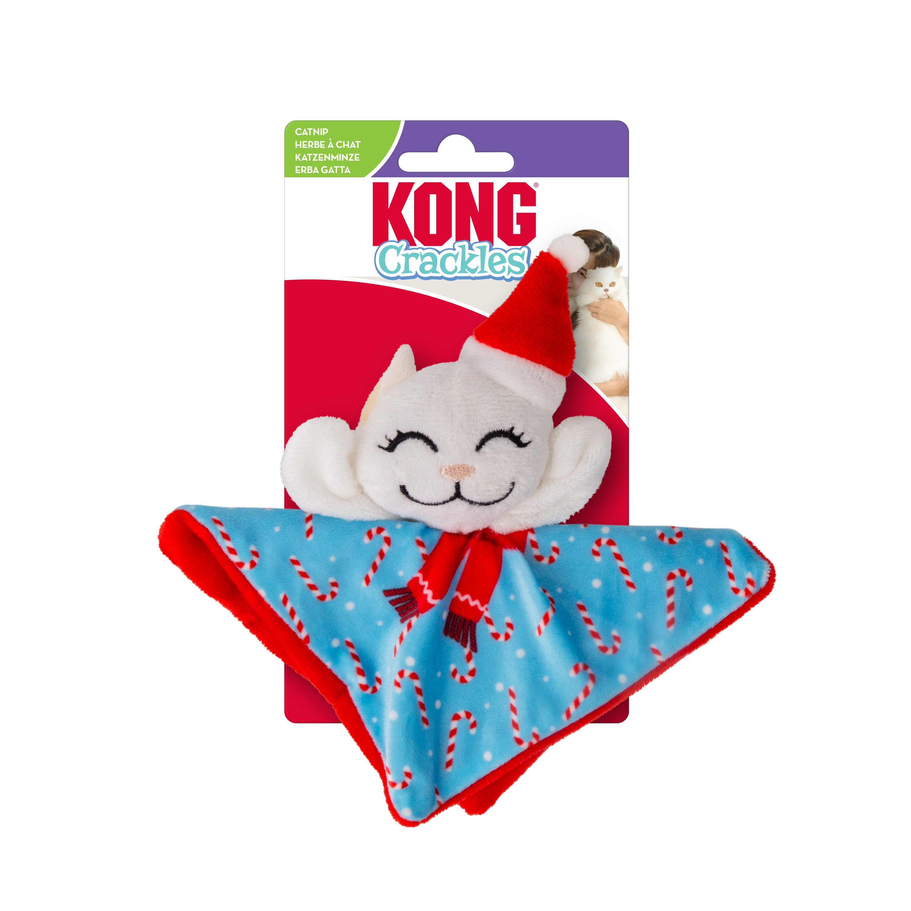 KONG Holiday Crackles Santa Kitty [H25C148]