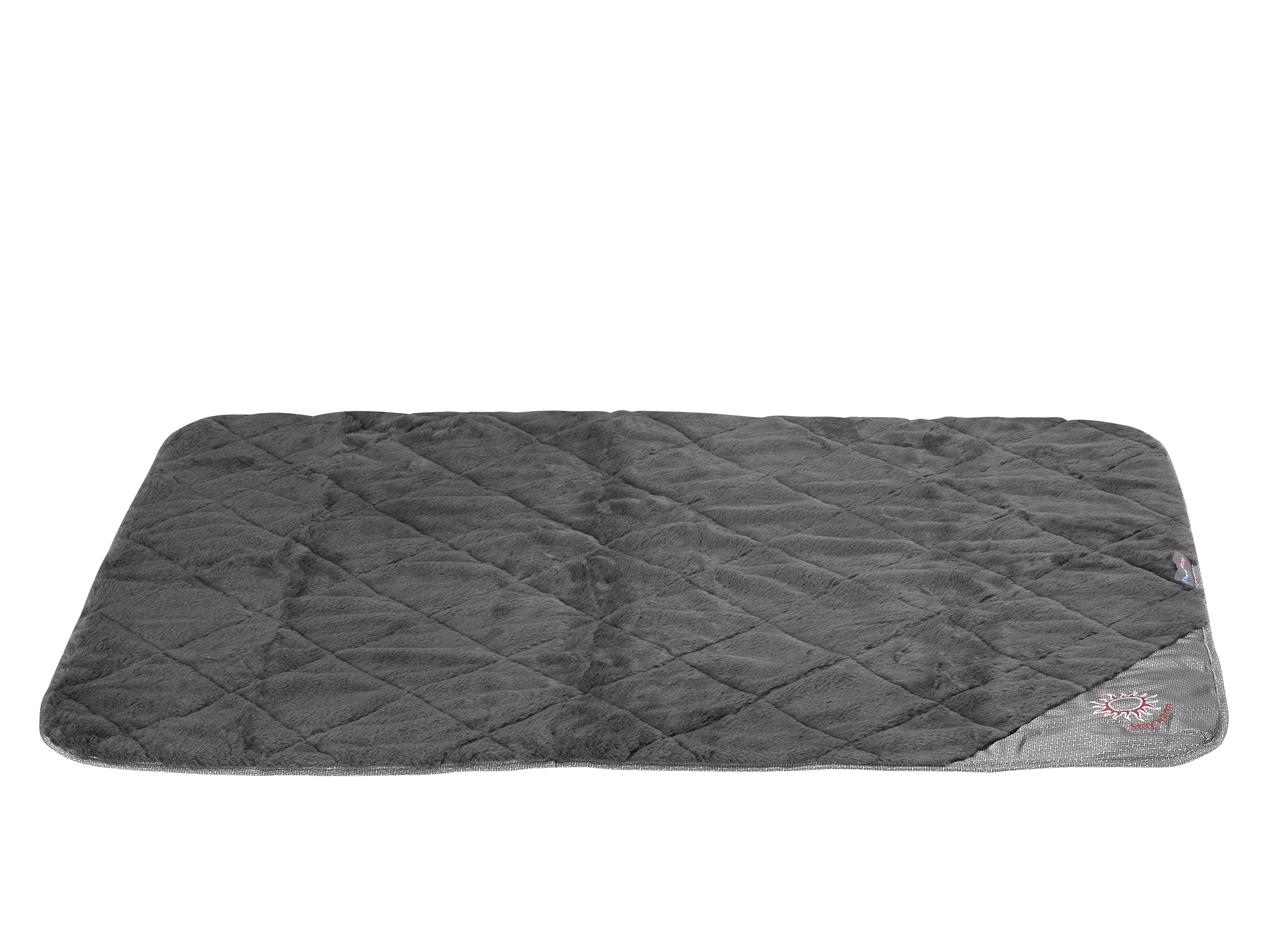 SAMOS resefilt inkl. pouch, silver/grå
