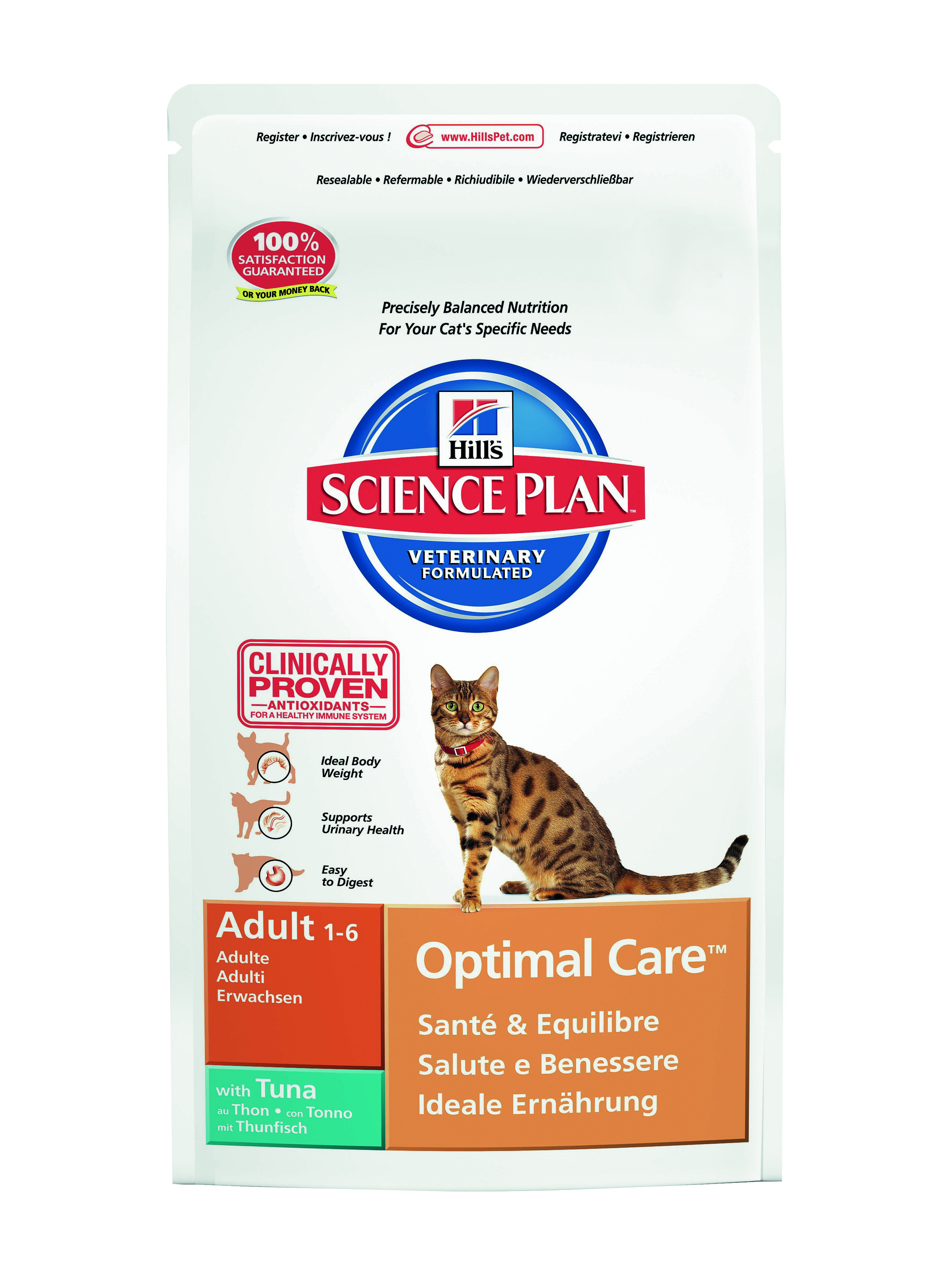 Science Plan™ Feline Adult Optimal Care™ with Tuna 10 kg Dry