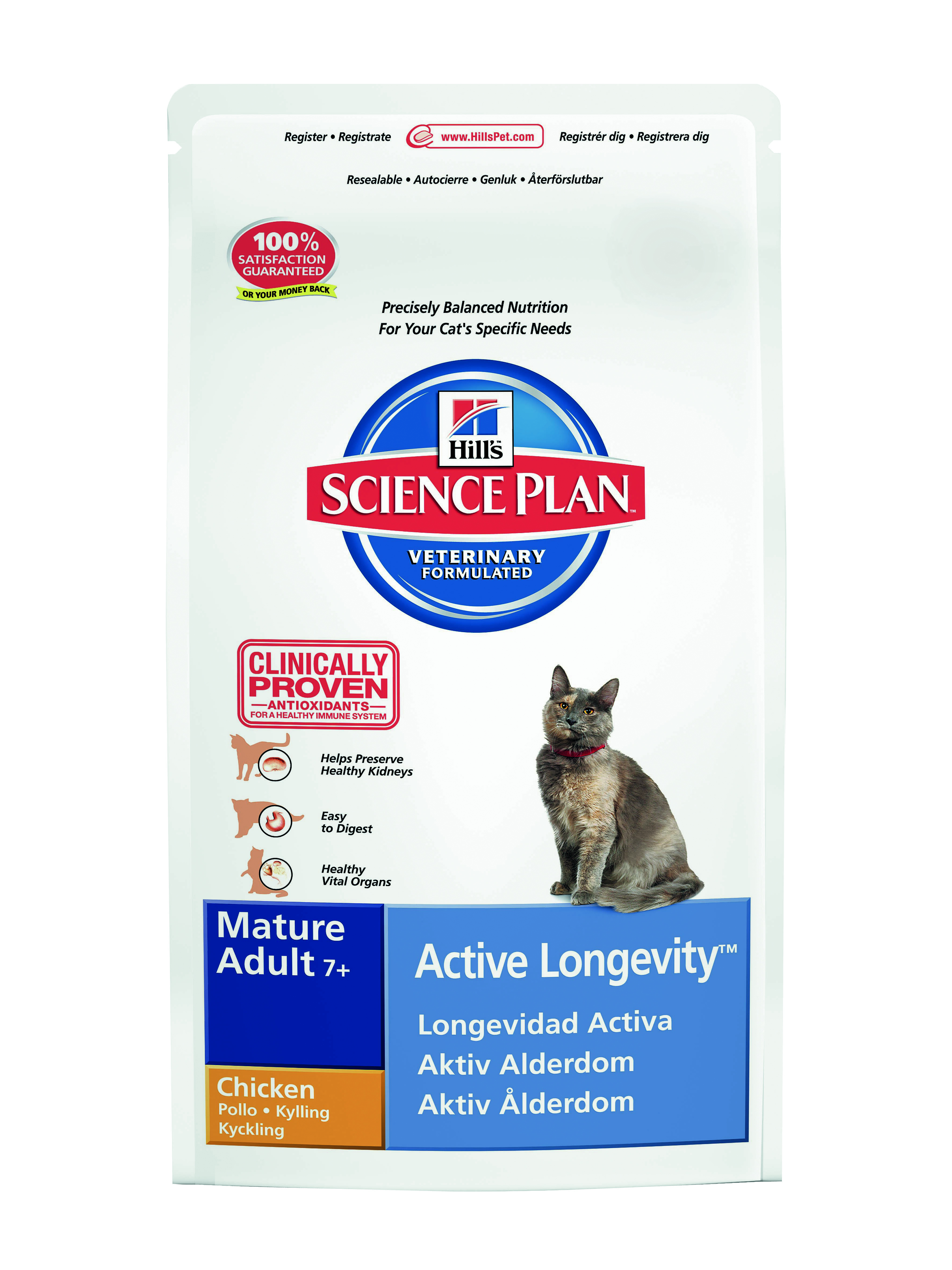 Science Plan™ Feline Mature Adult 7 plus Active Longevity™ Chicken 10 kg Dry