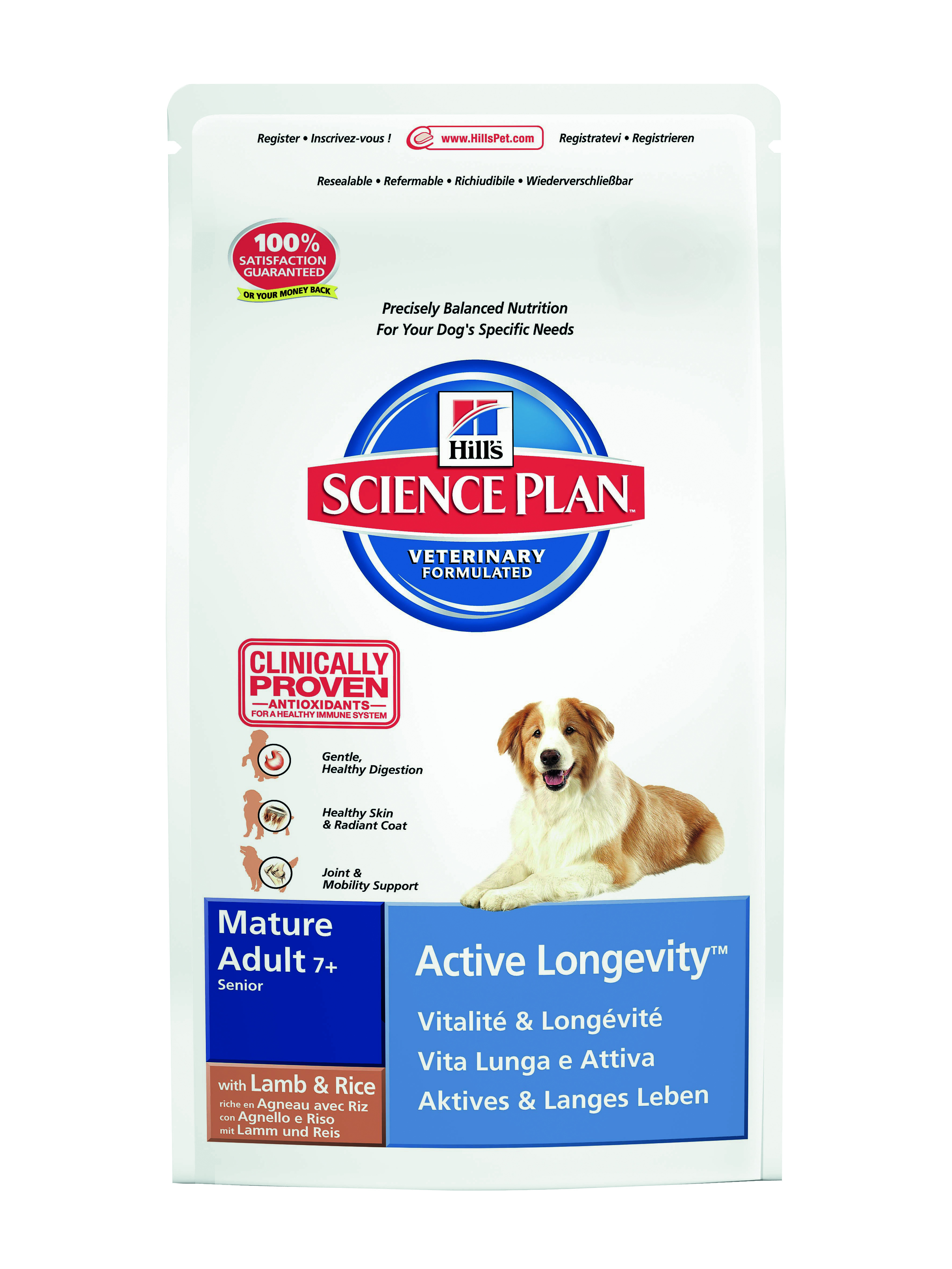 Science Plan™ Canine Mature Adult 7 plus Active Longevity™ Lamb & Rice 3 kg Dry