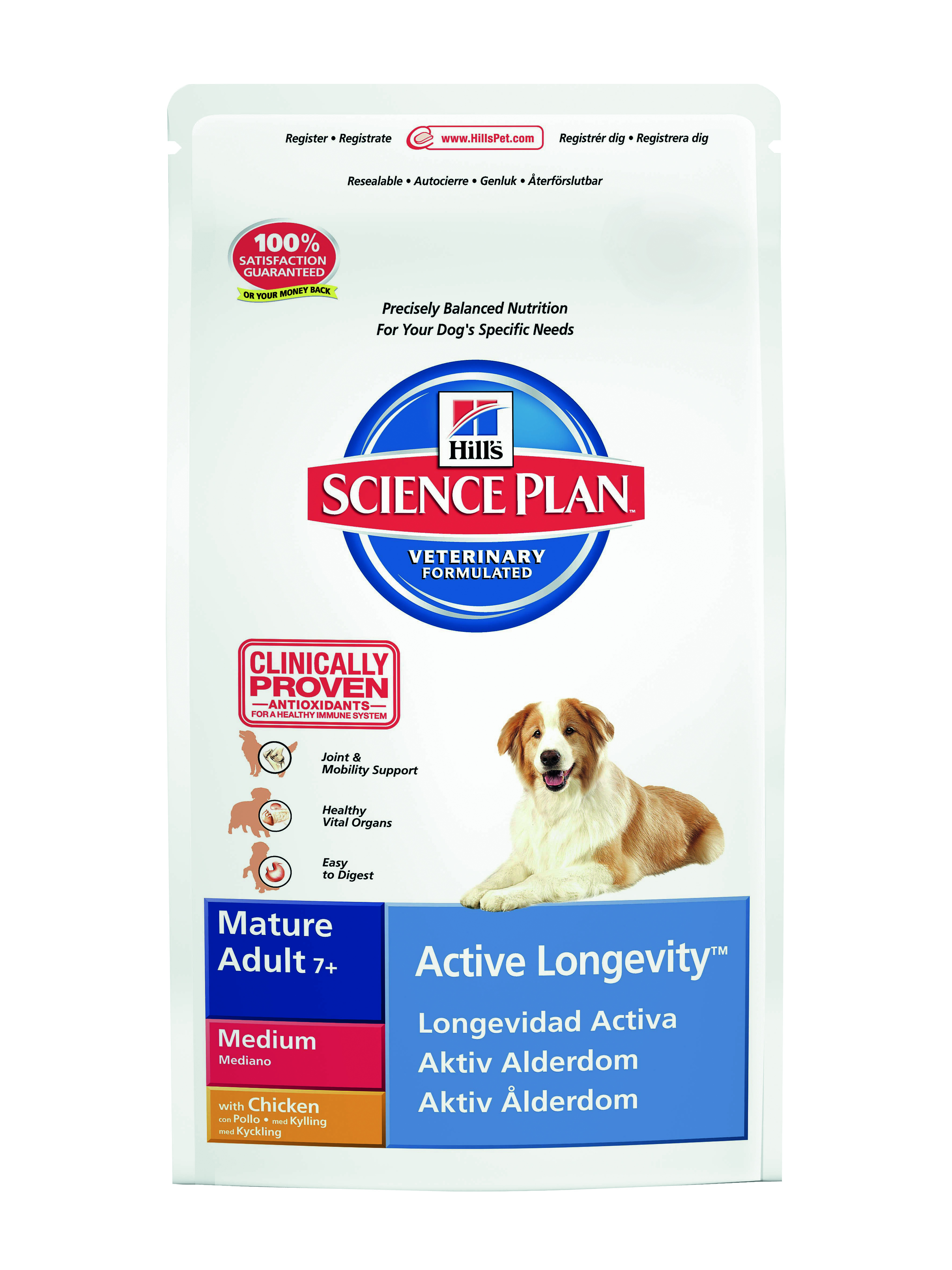 Science Plan™ Canine Mature Adult 7 plus Active Longevity™ Medium with Chicken 3 kg Dry