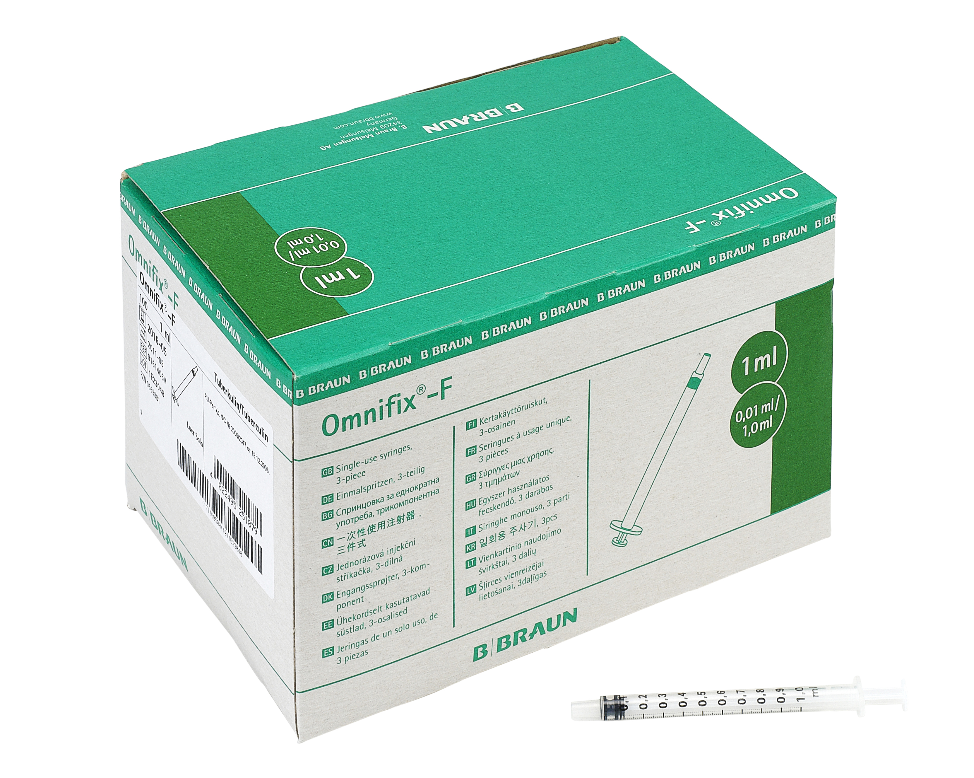 BRAUN Omnifix Engangssprøjte, 3-komp, centrisk, [9161406V] 100 stk.
